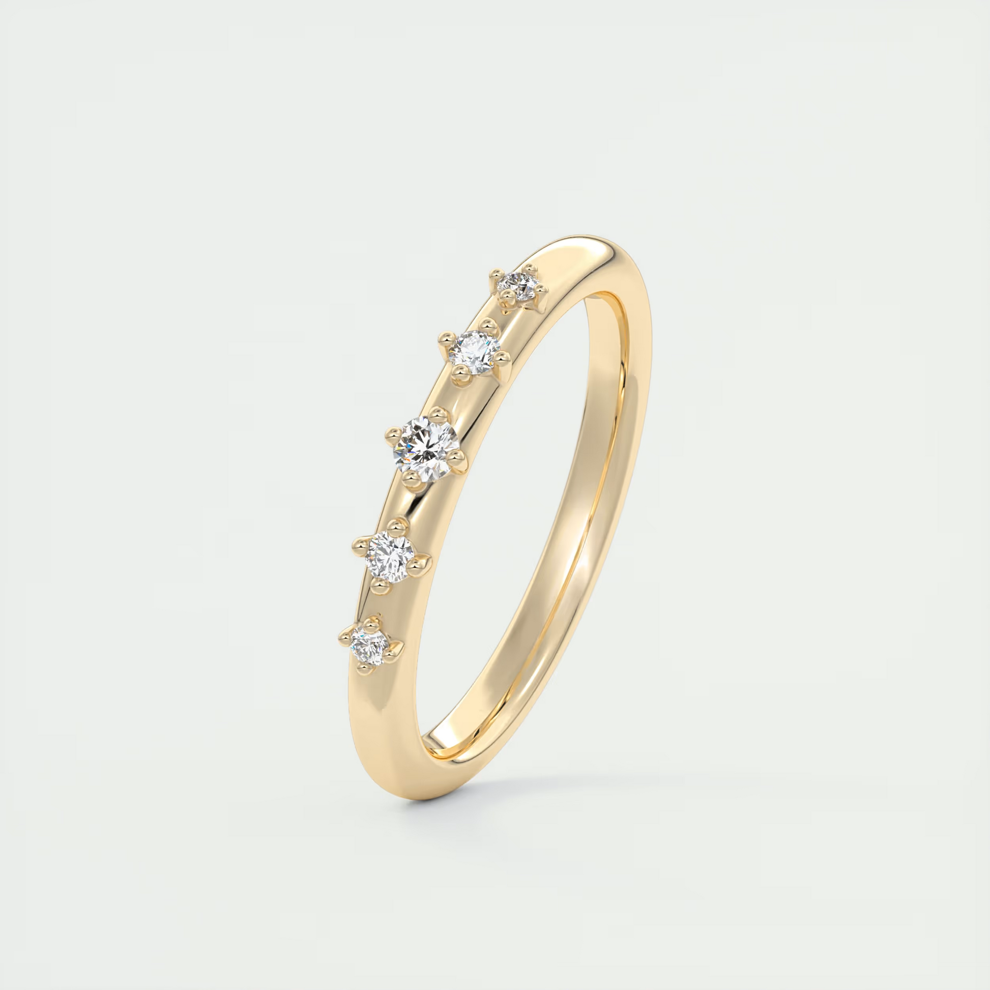 Graduated Pavé Diamond Wedding Band (0.05 TCW)