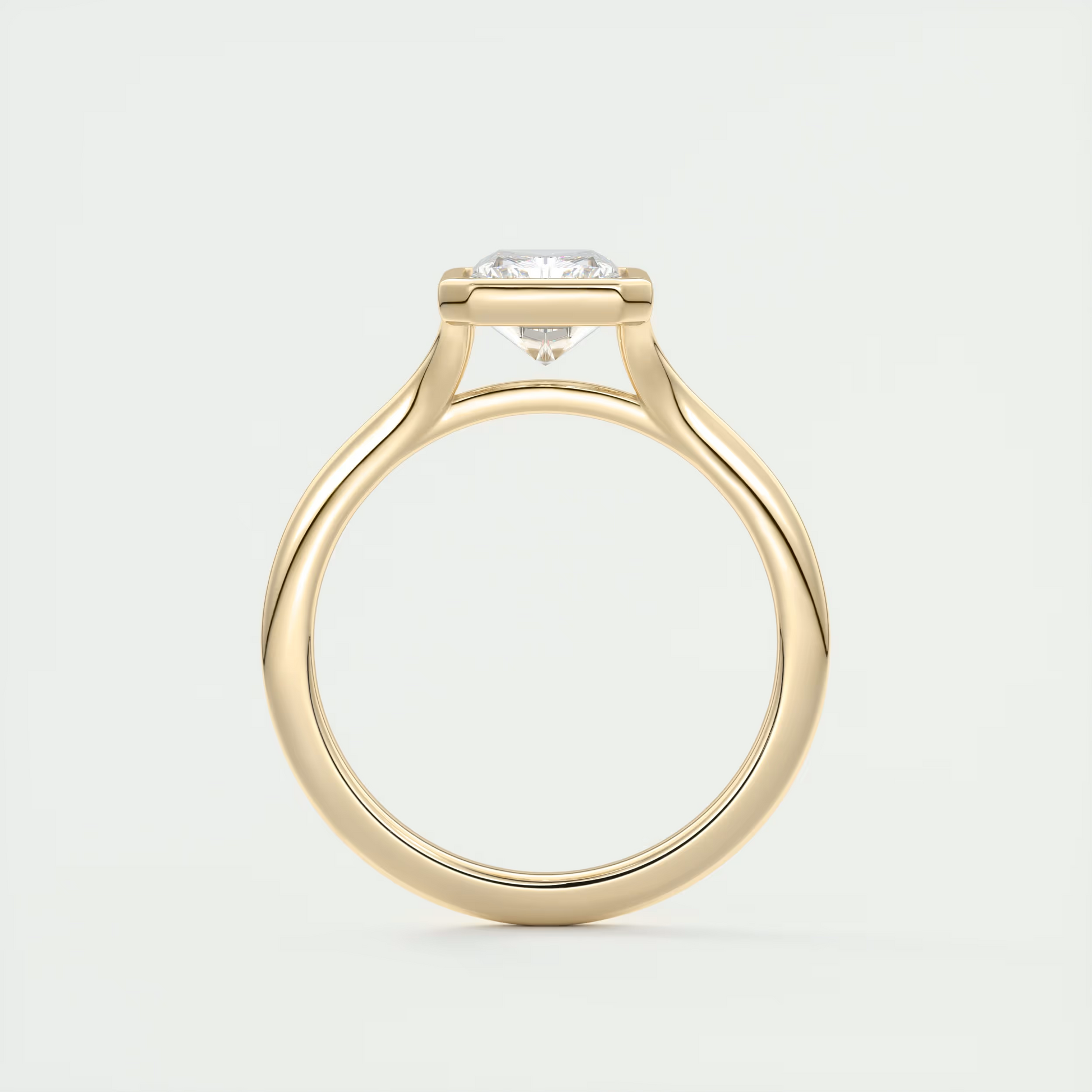 2 Carat Flush Stacking Radiant Bezel Solitaire 2