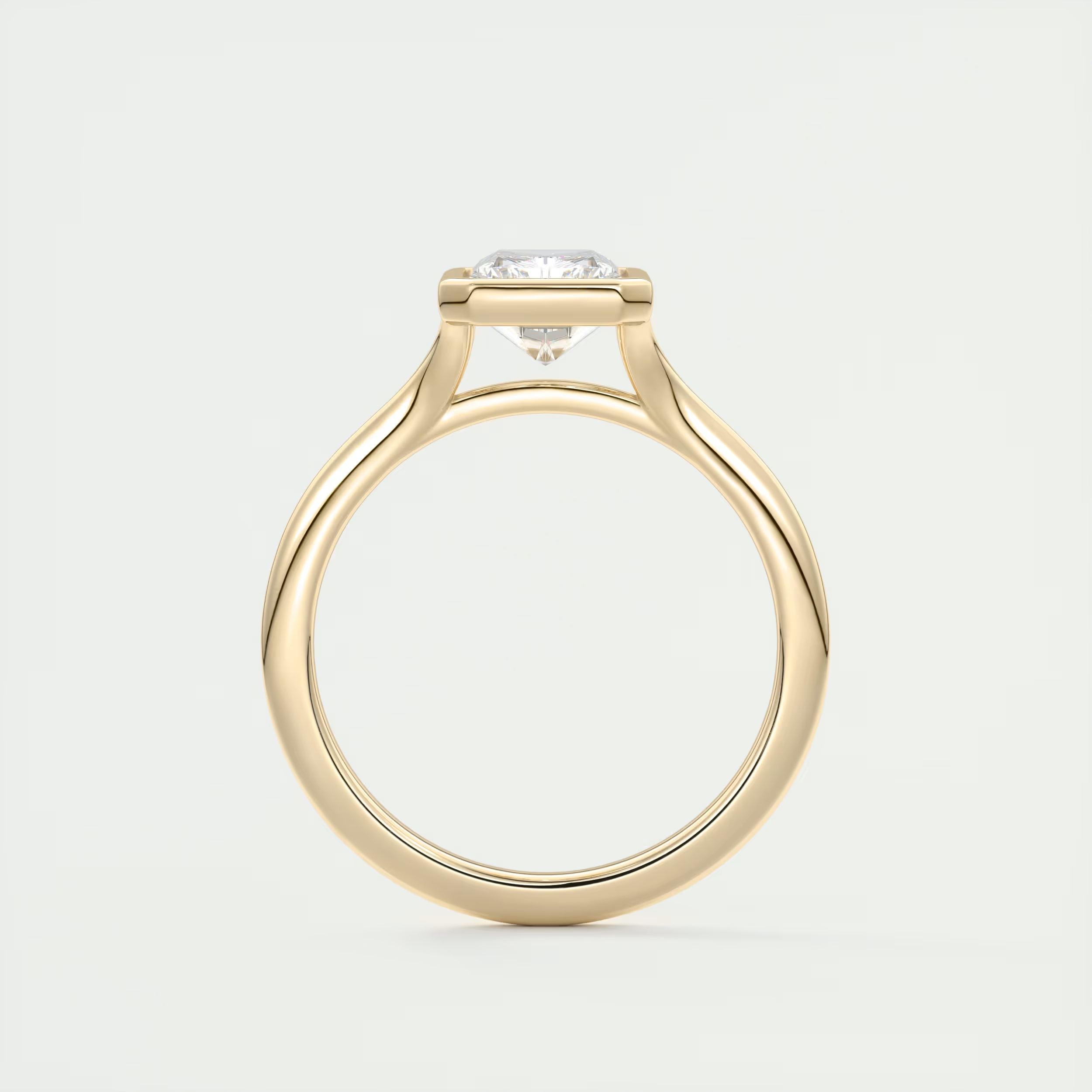 2 Carat Flush Stacking Radiant Bezel Solitaire 2