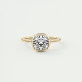 2 Carat Cushion Bezel Flush Stacking Solitaire