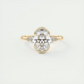 2 Carat Pear & Oval Clutch Three-Stone Engagement Ring