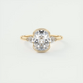 Held 2 Carat Elongated Cushion Clutch Three-Stone Engagement Ring