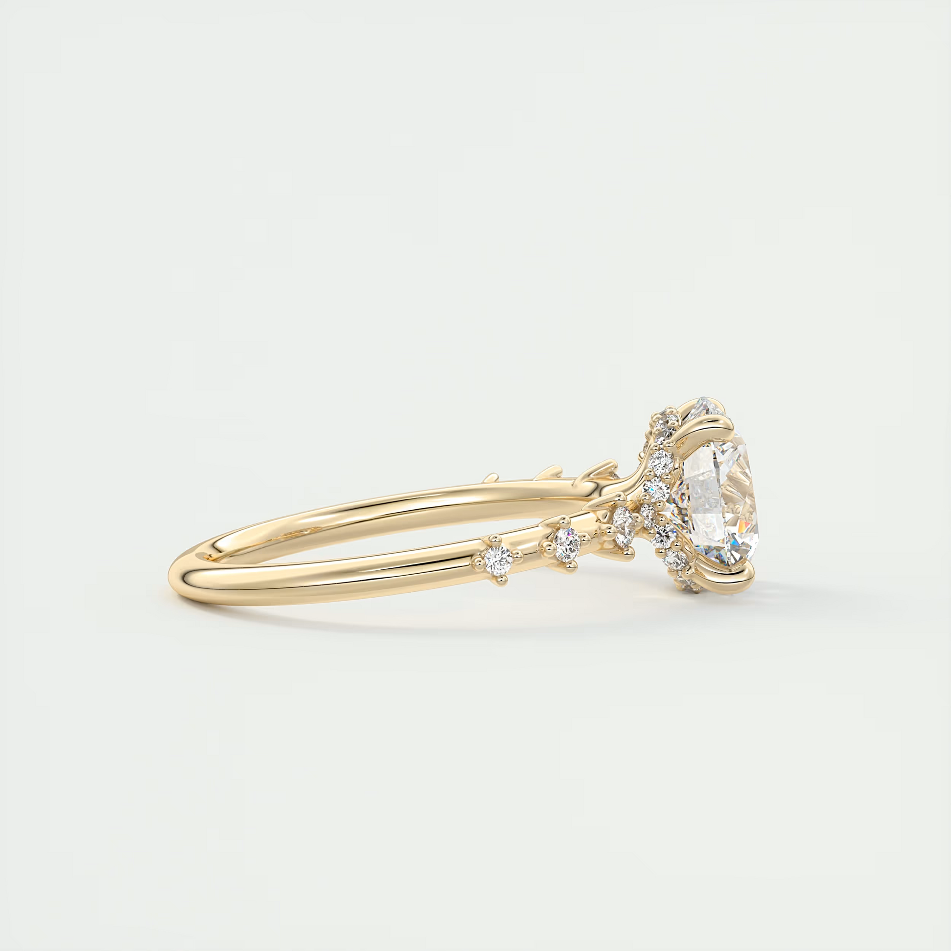 Glow 2 Carat Dainty Round Solitaire with Hidden Halo