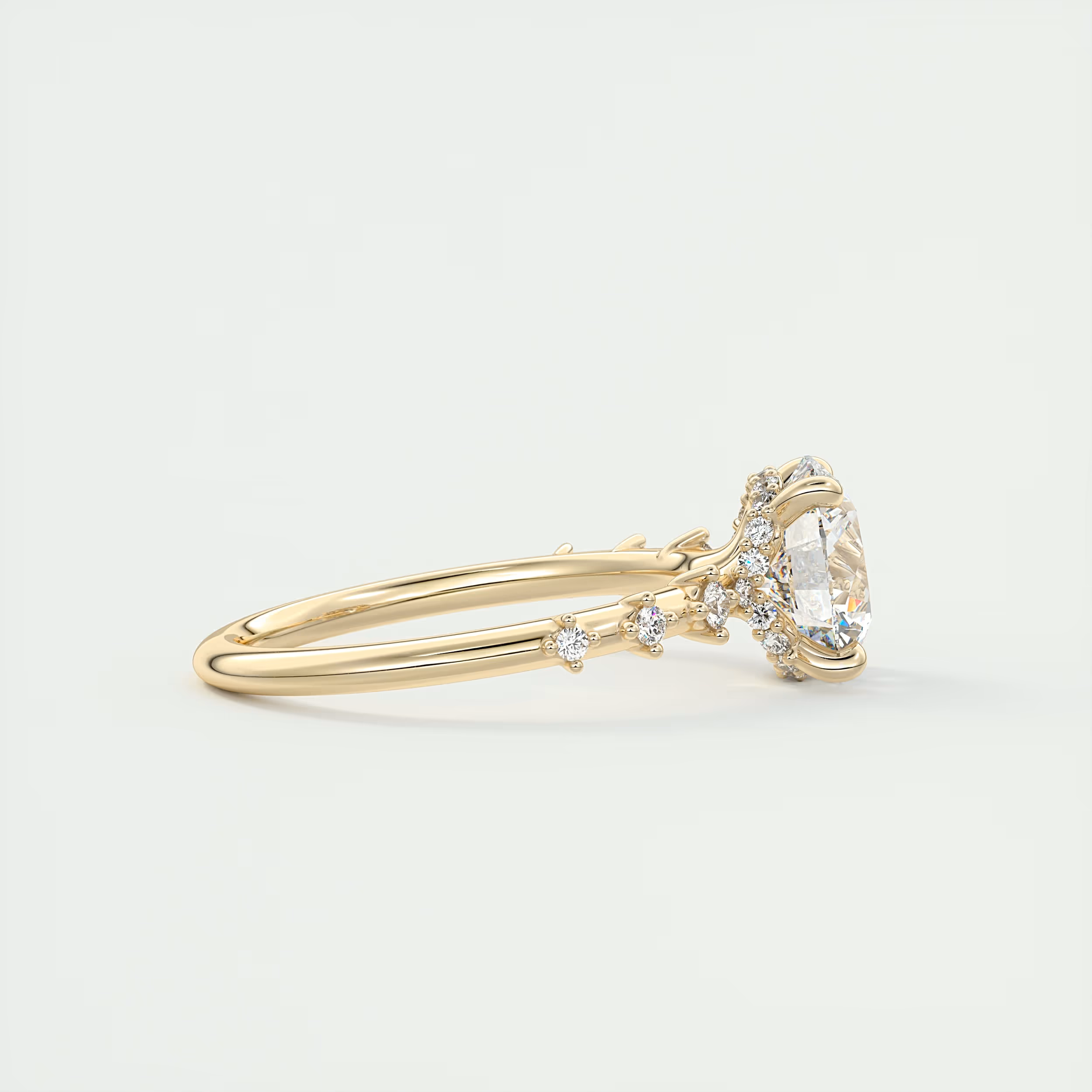 Glow 2 Carat Dainty Round Solitaire with Hidden Halo
