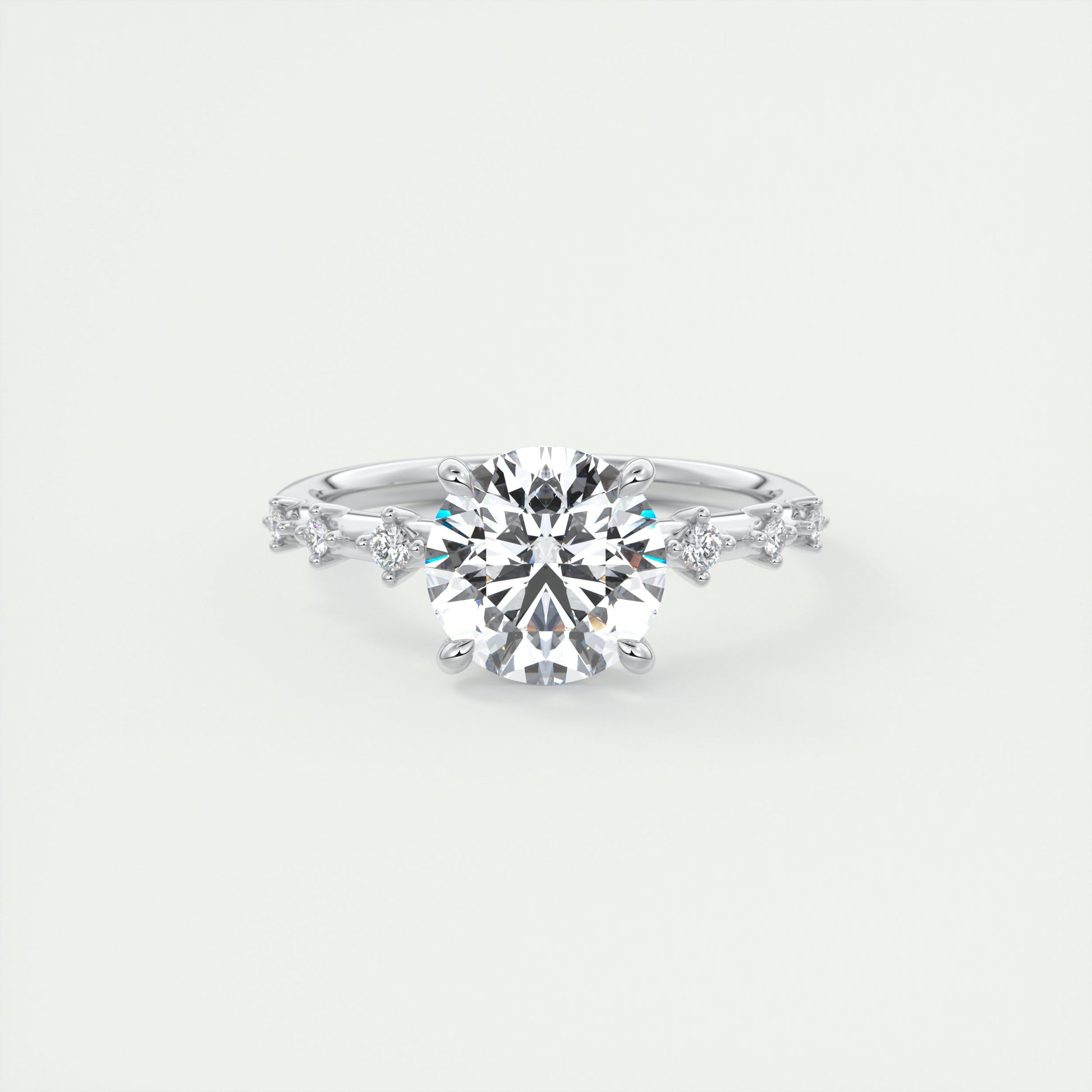 Glow 2 Carat Dainty Round Solitaire with Hidden Halo
