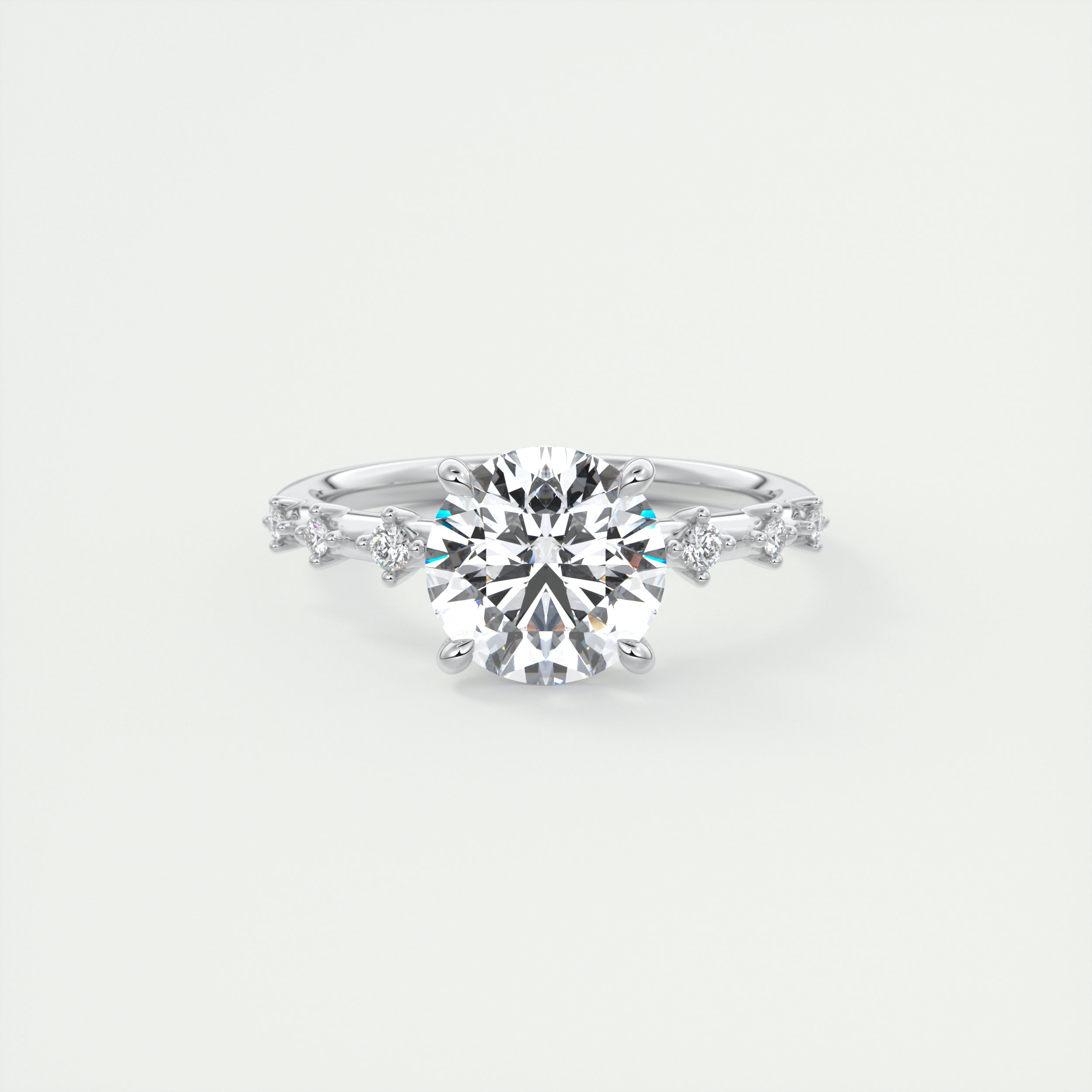 Glow 2 Carat Dainty Round Solitaire with Hidden Halo