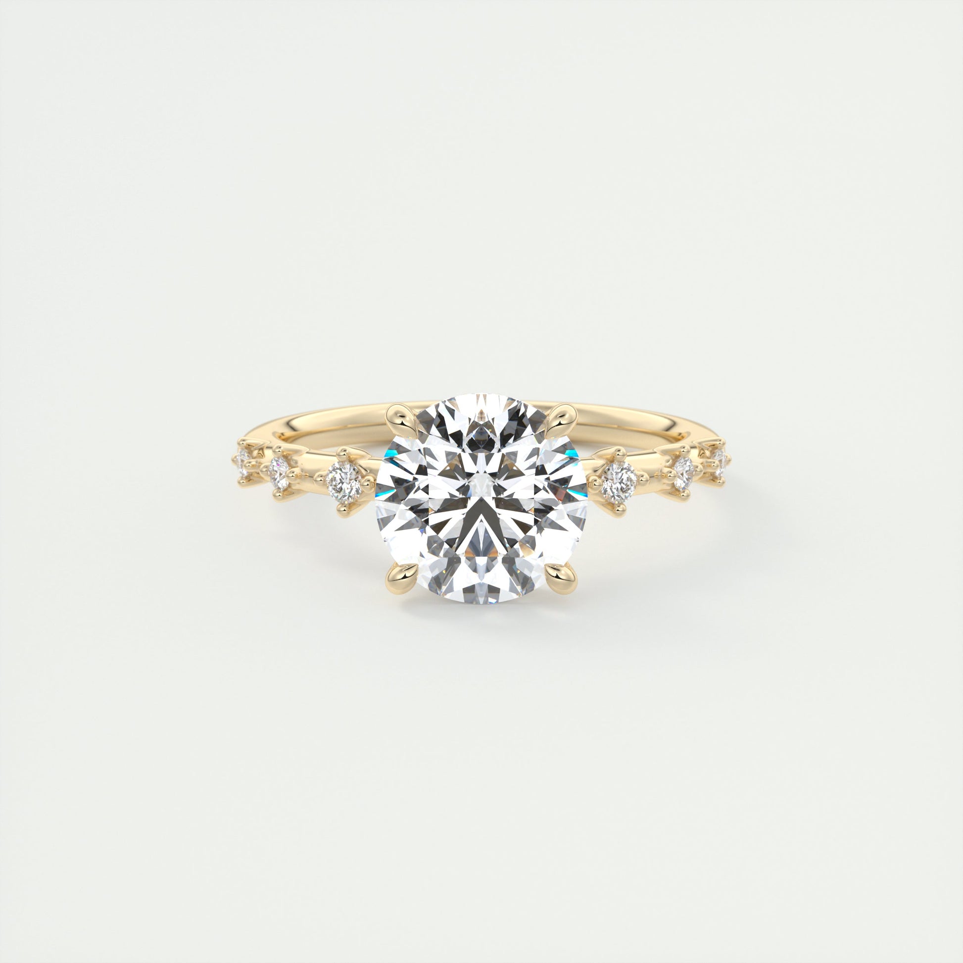 Glow 2 Carat Dainty Round Solitaire with Hidden Halo