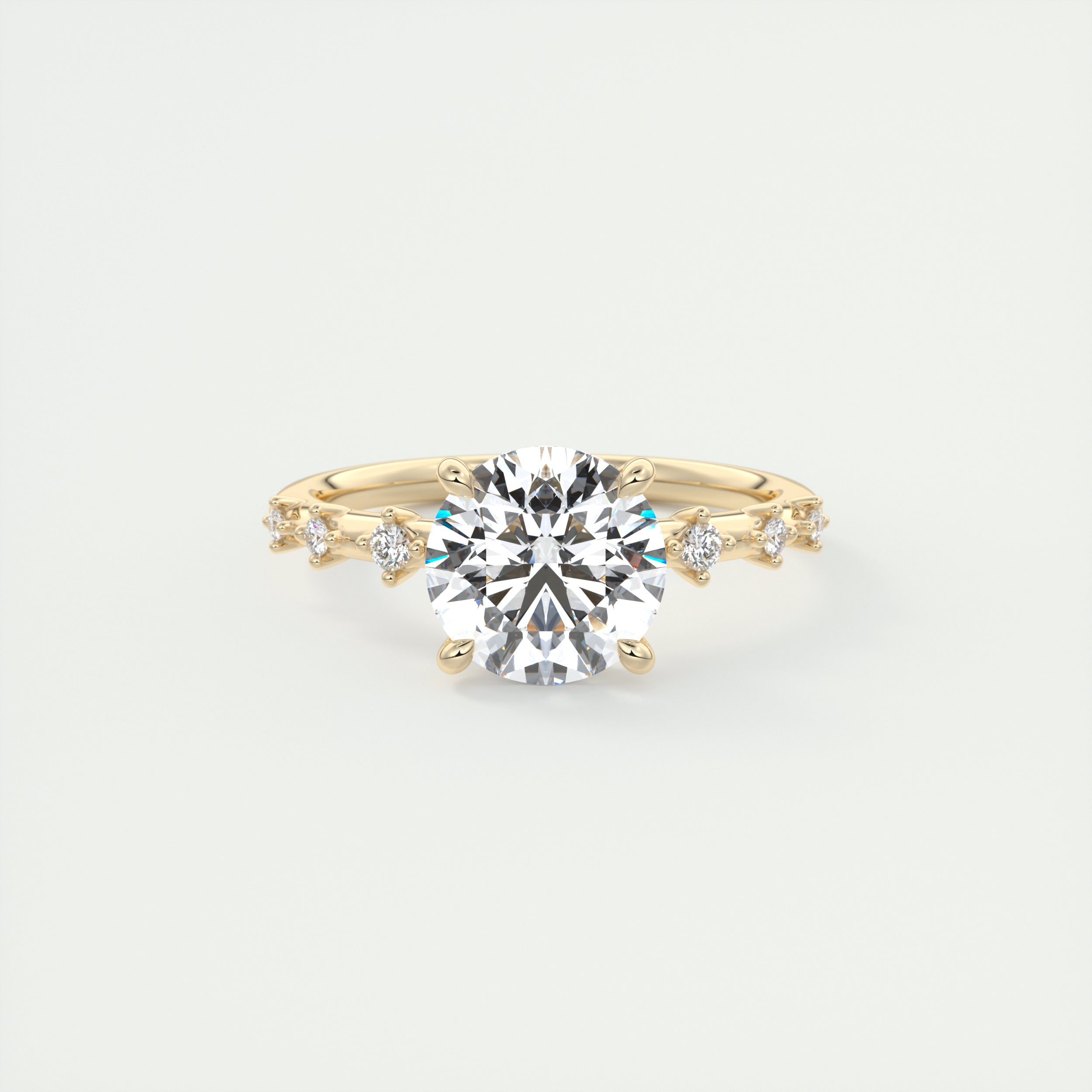 Glow 2 Carat Dainty Round Solitaire with Hidden Halo