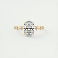 Shank 2 Carat Dainty Oval Solitaire with Hidden Halo