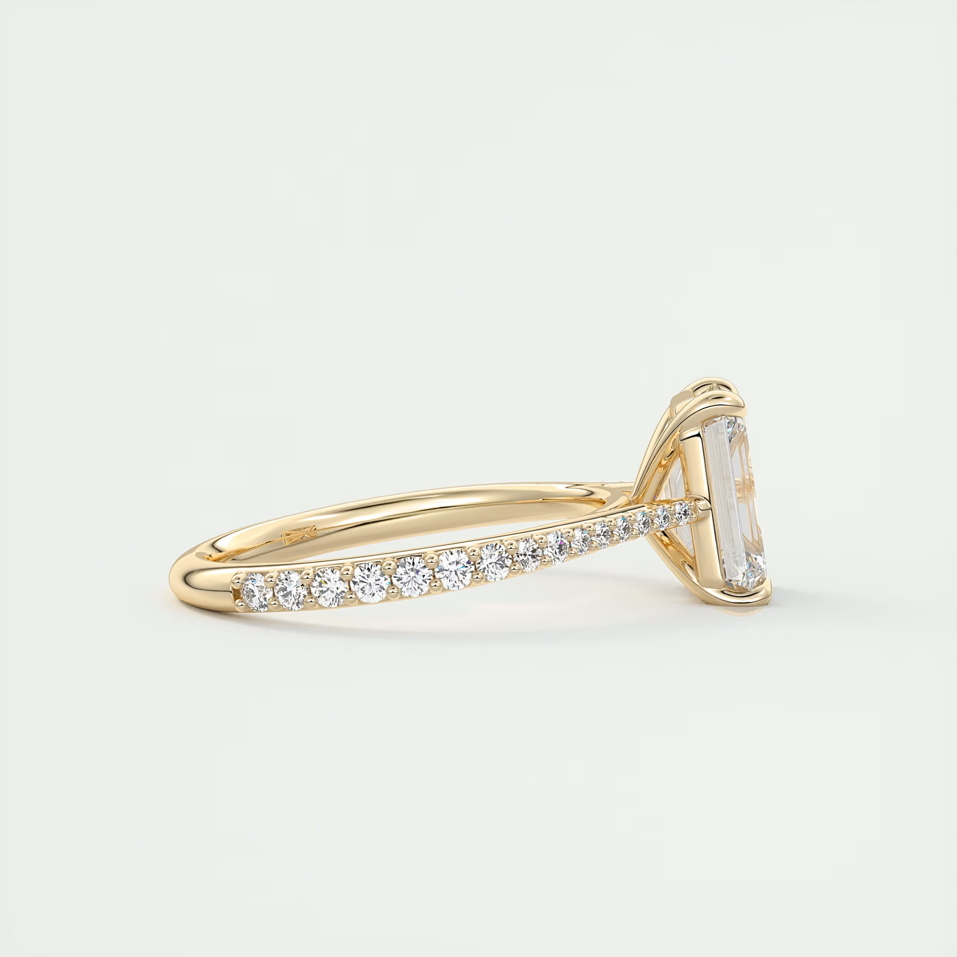 2 ct Emerald Cathedral Solitaire