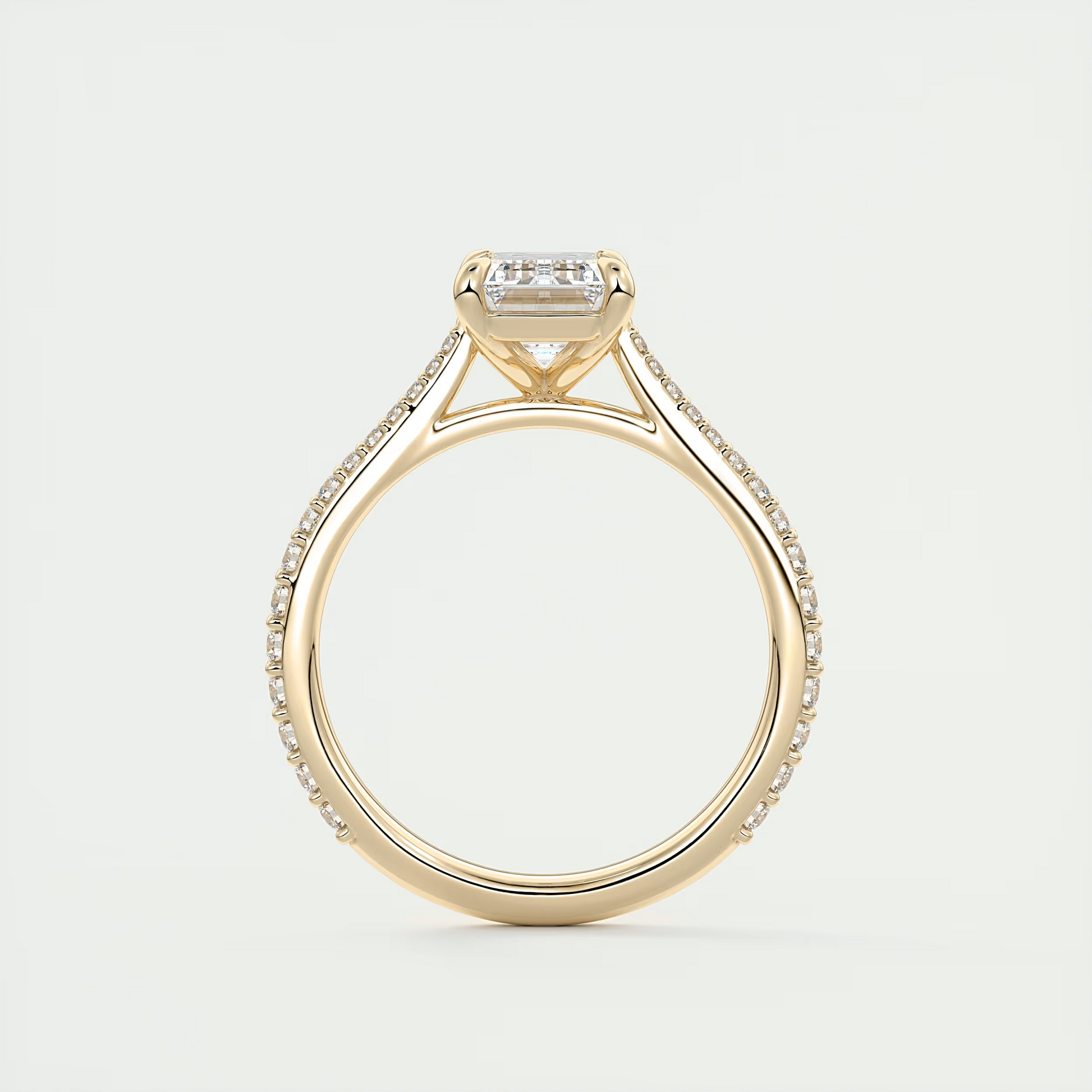 2 ct Emerald Cathedral Solitaire