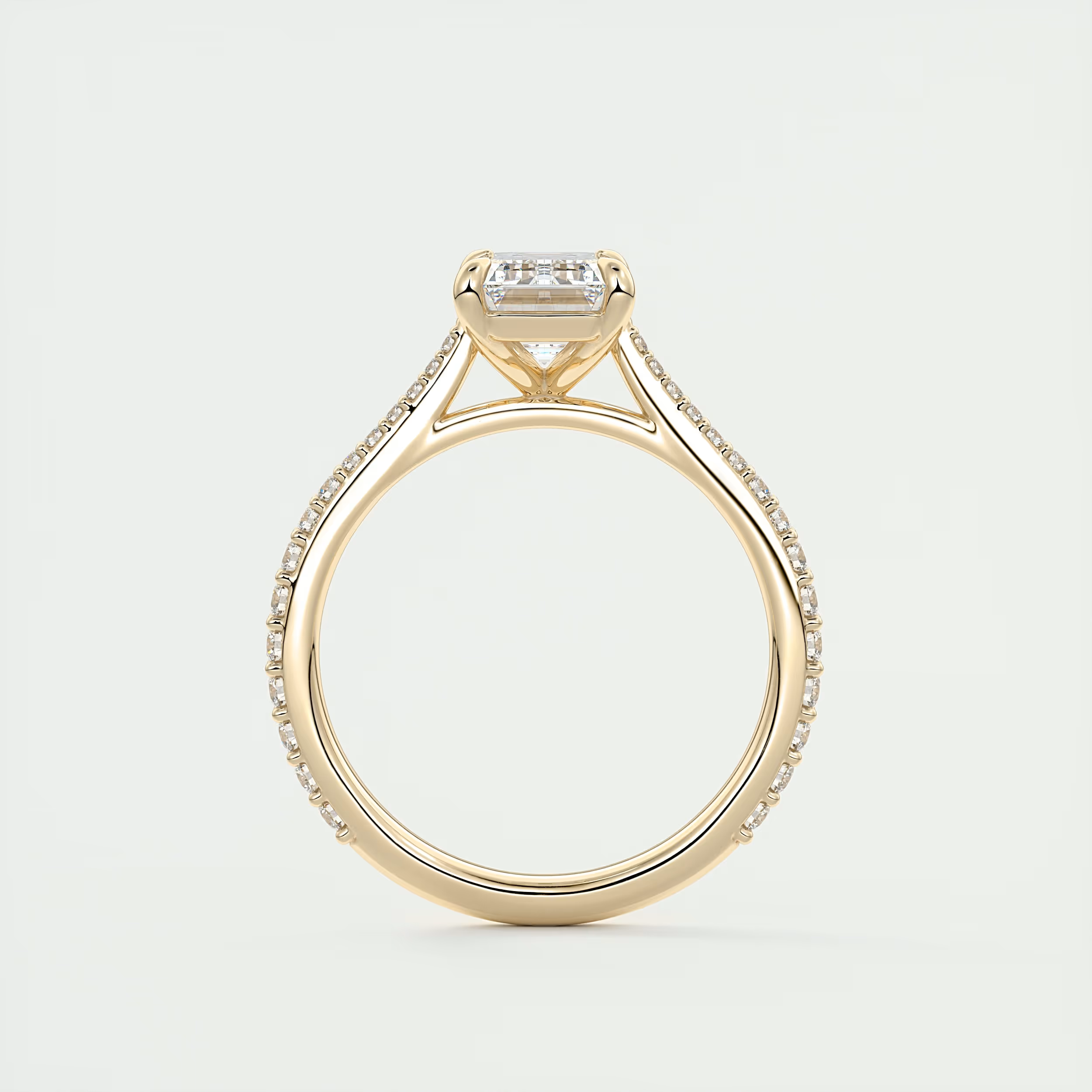 2 ct Emerald Cathedral Solitaire