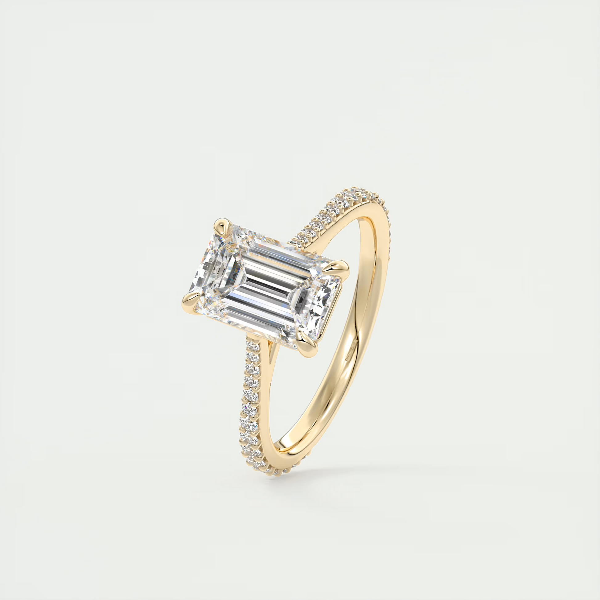 2 ct Emerald Cathedral Solitaire