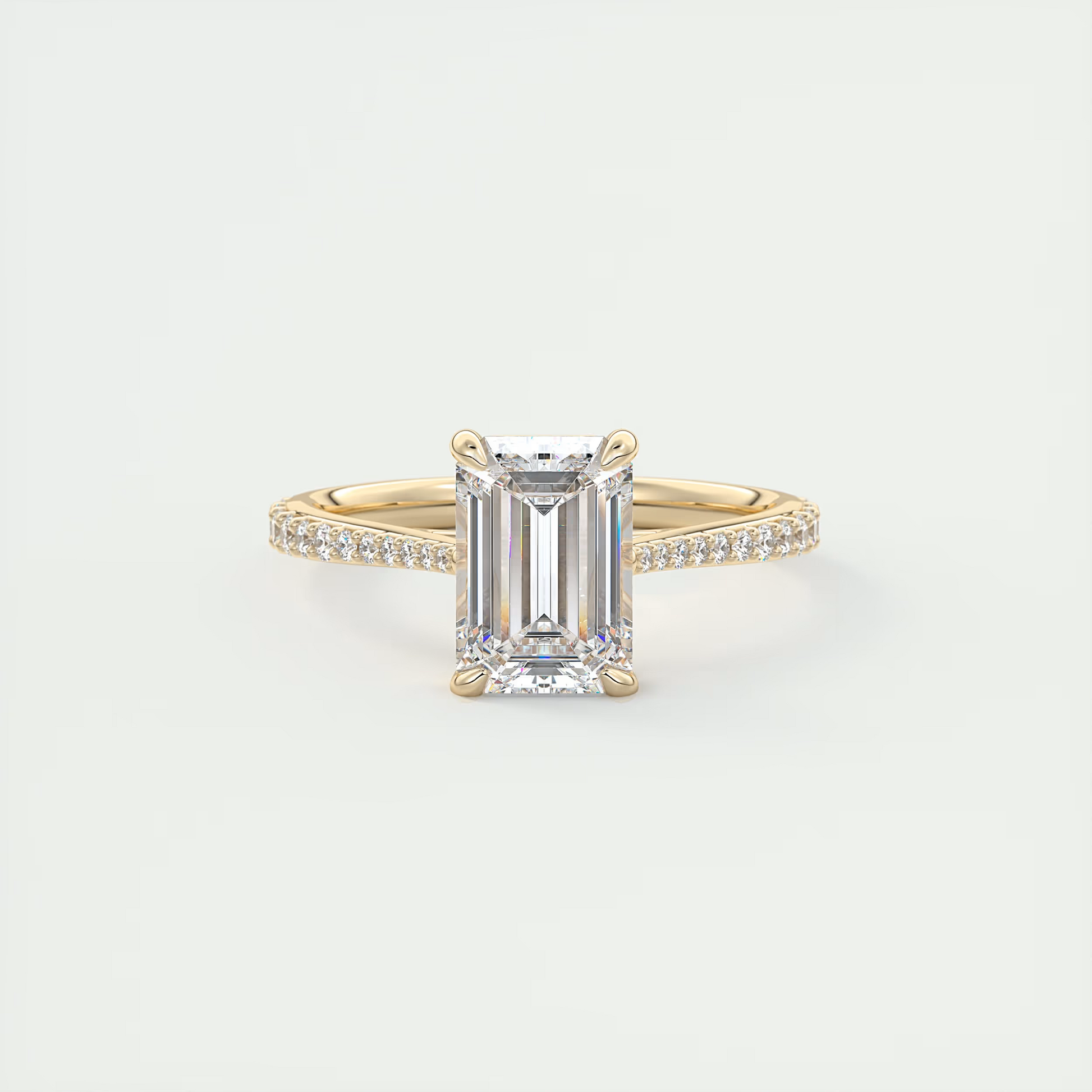 2 ct Emerald Cathedral Solitaire