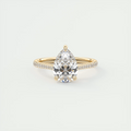 2 Carat Pear Solitaire Cathedral Setting