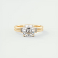 Radiant 2 Carat Asscher & Baguettes Three-Stone Engagement Ring