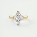 Sleek 2 Carat Marquise & Baguette Three-Stone Engagement Ring