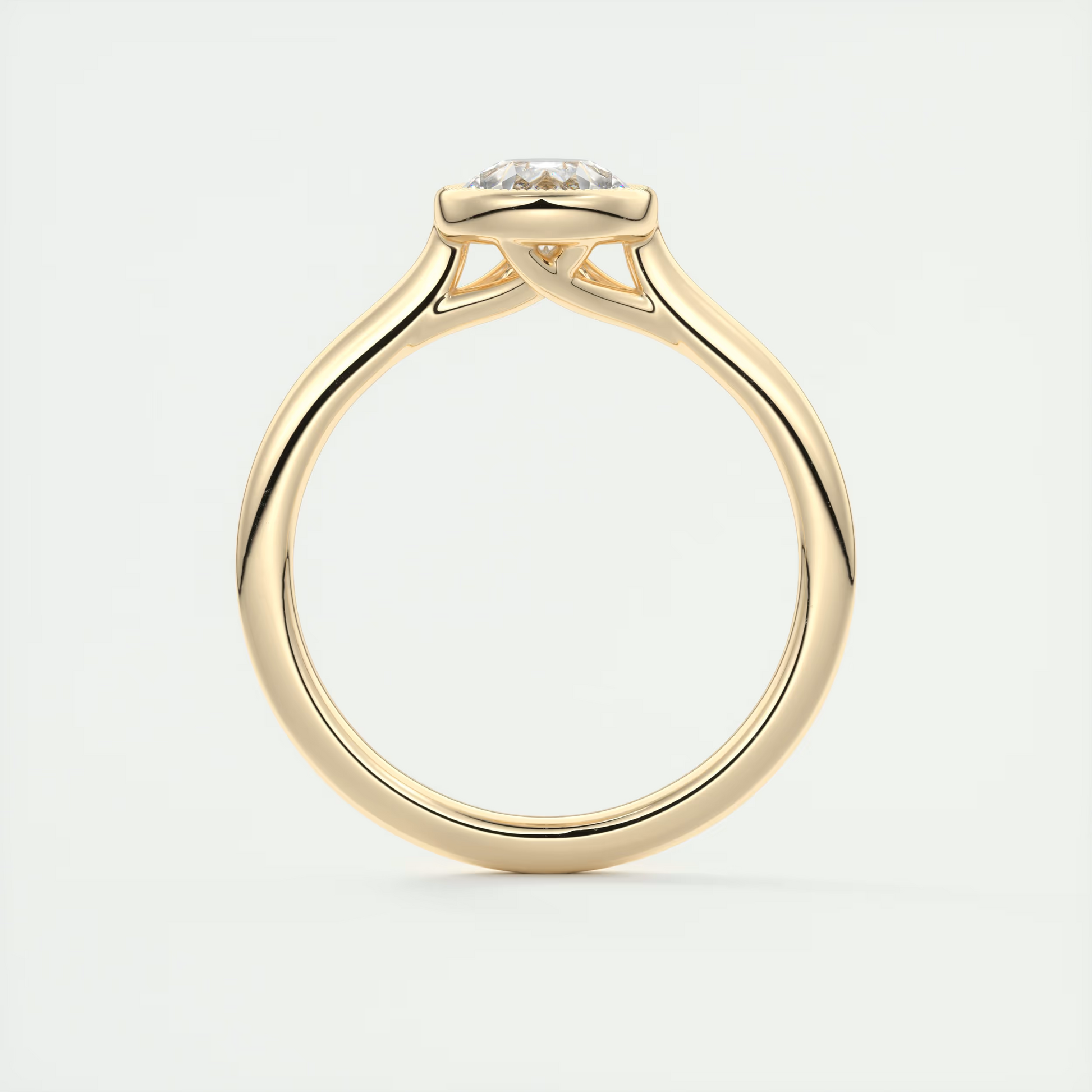 2 Carat Pear Solitaire Textured Bezel