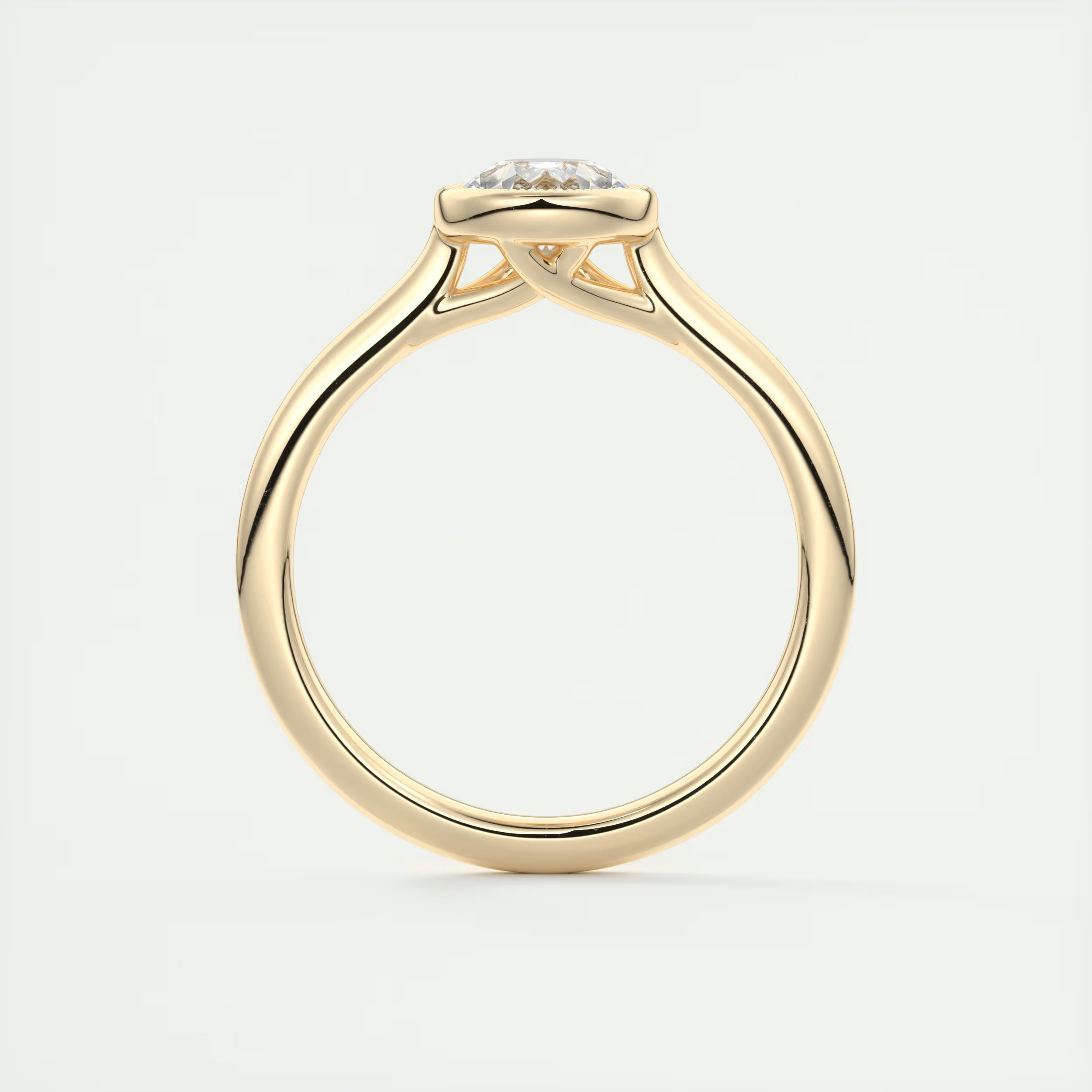 2 Carat Pear Solitaire Textured Bezel