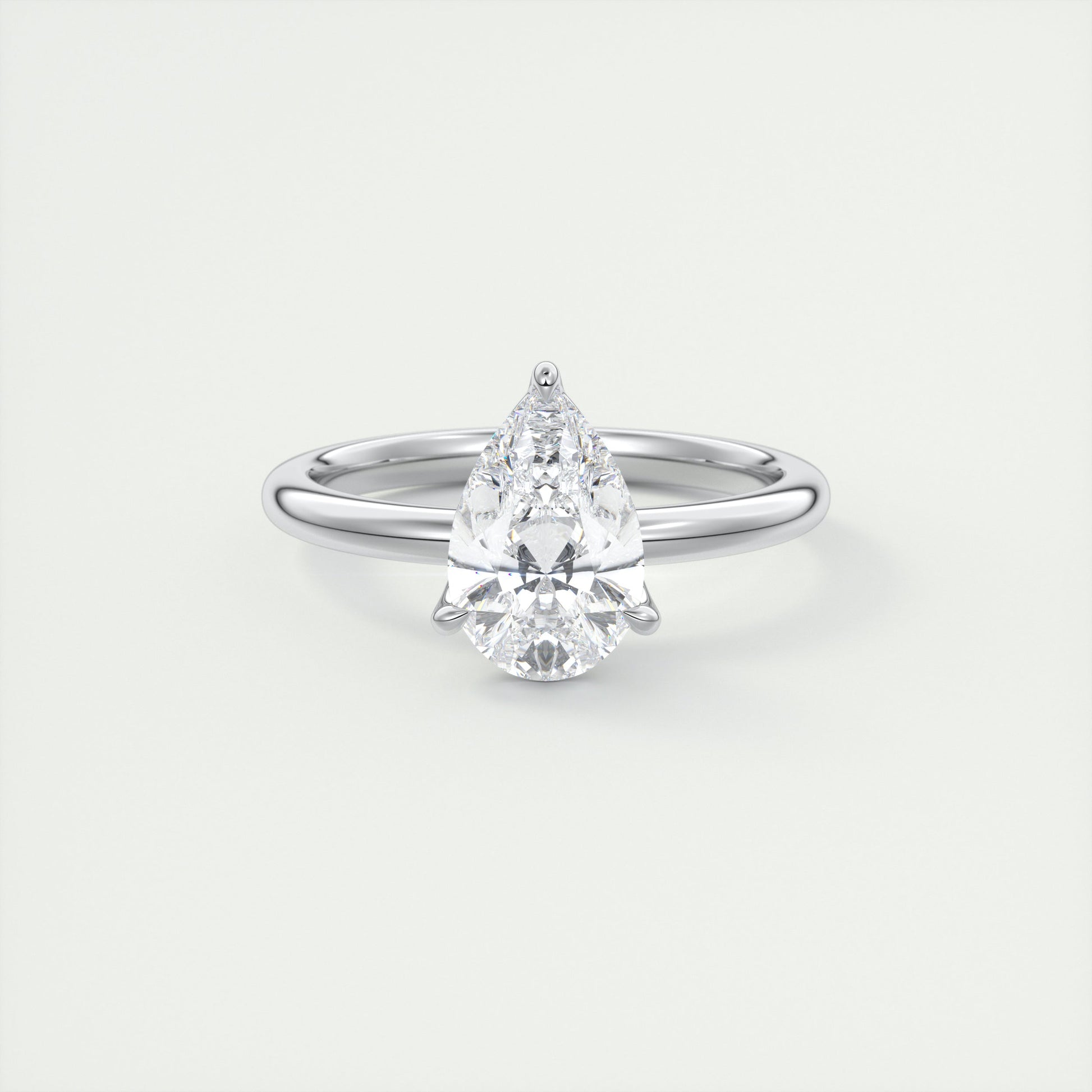 2 Carat Floral Pear Solitaire