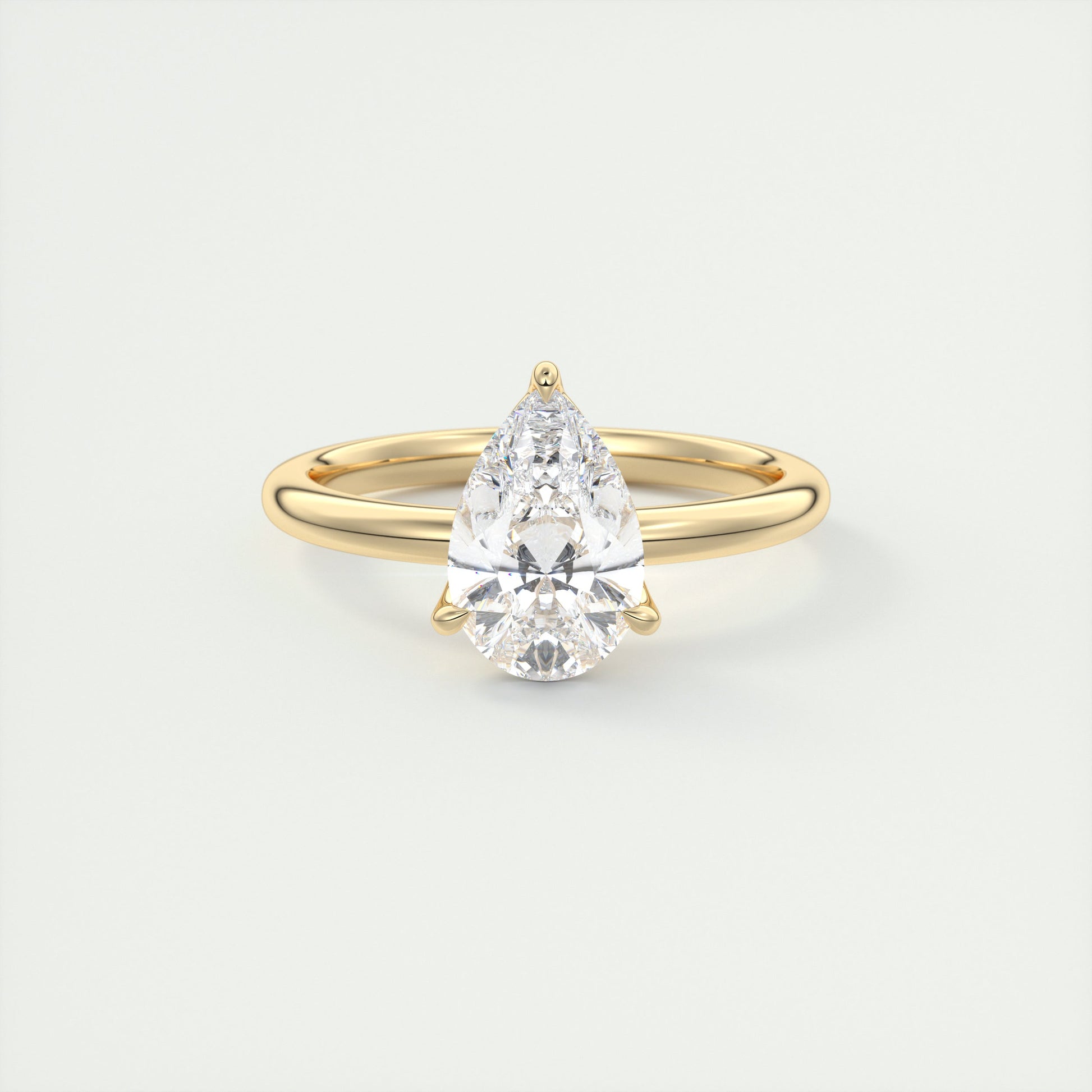 2 Carat Floral Pear Solitaire