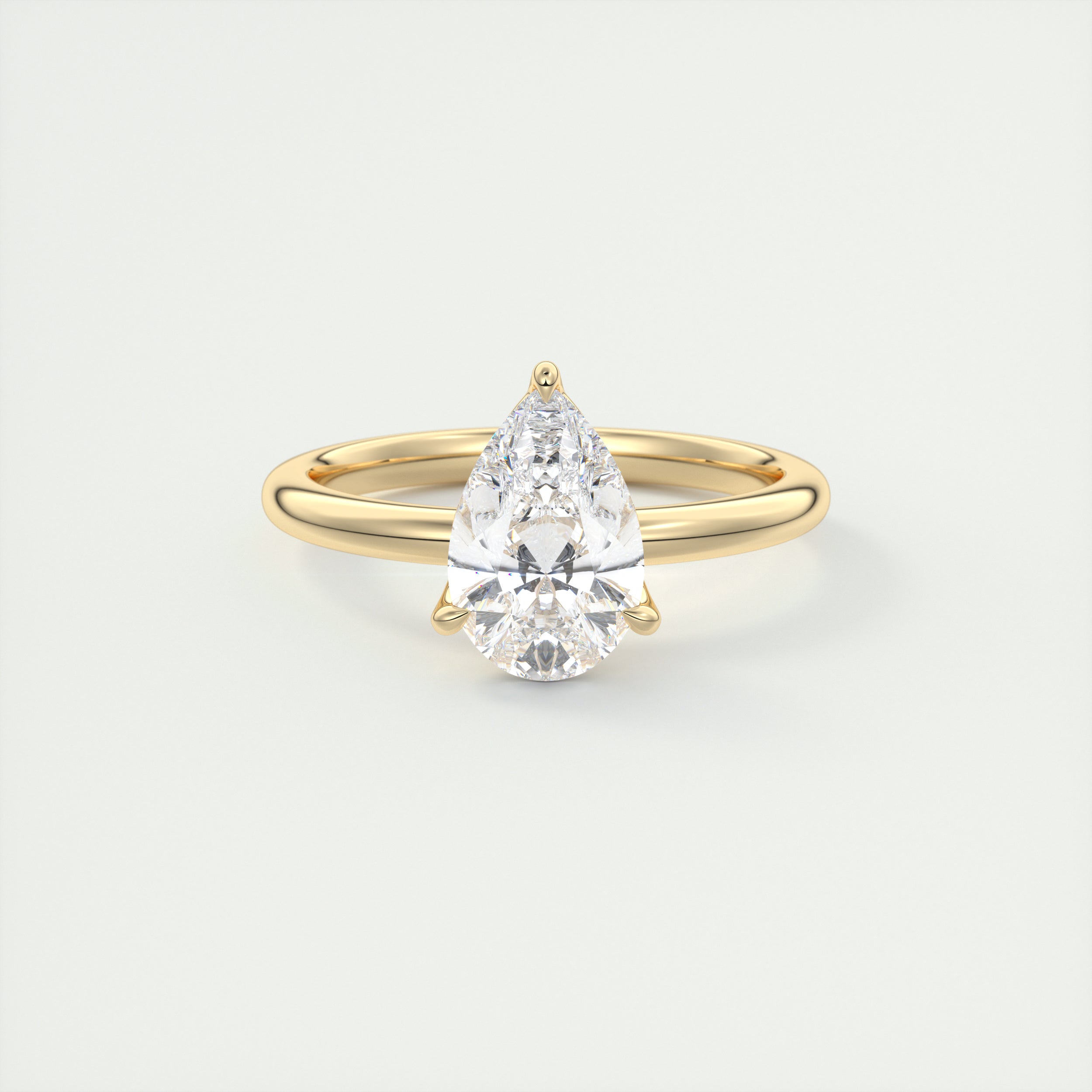 2 Carat Floral Pear Solitaire