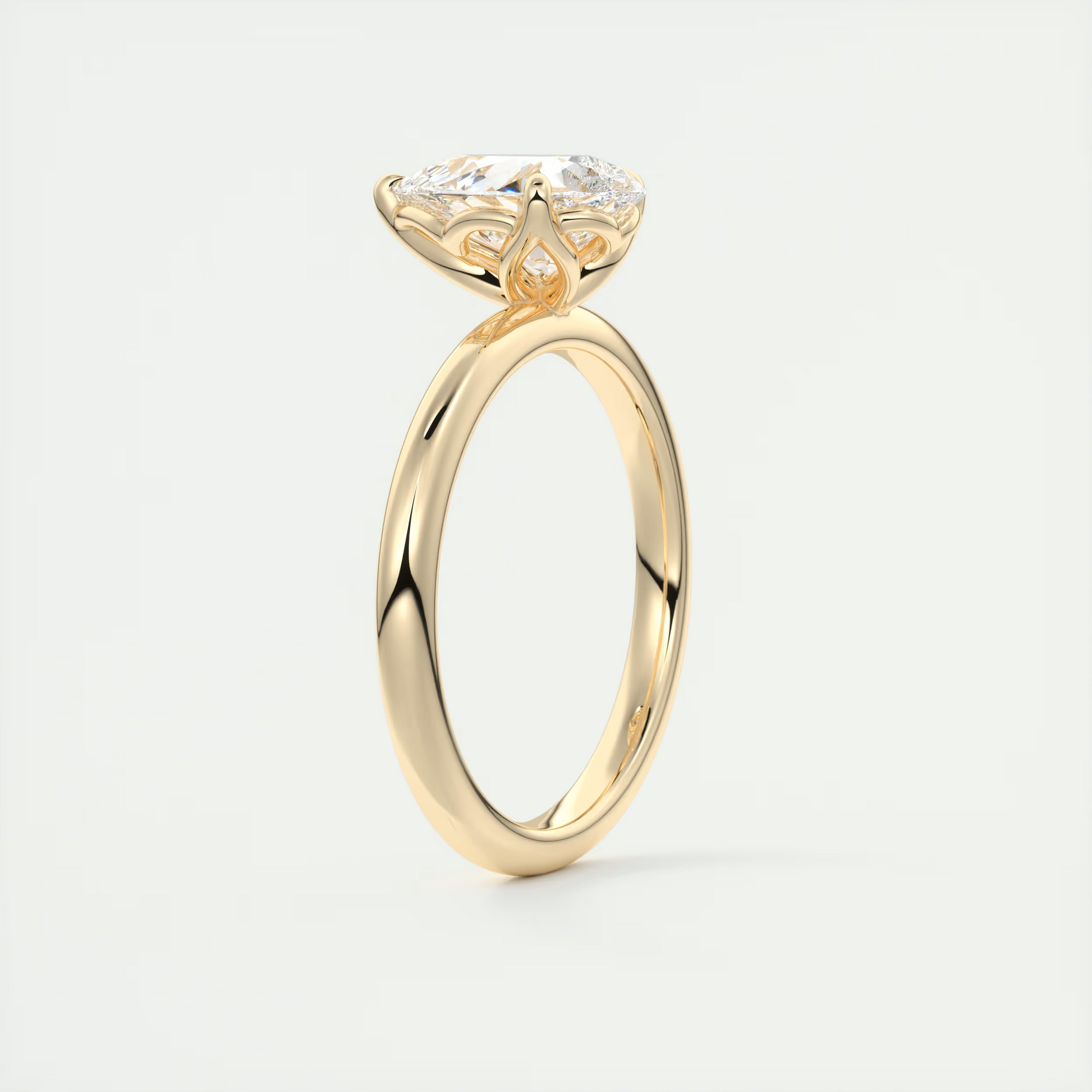 2 Carat Floral Pear Solitaire