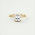 2 Carat Flush Stacking Half Asscher Bezel Solitaire