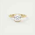2 Carat Cushion Half Bezel Flush Stacking Solitaire