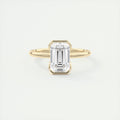 2 Carat Half Bezel Emerald Solitaire