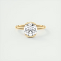2 Carat Round Flush Stacking Half Bezel Solitaire