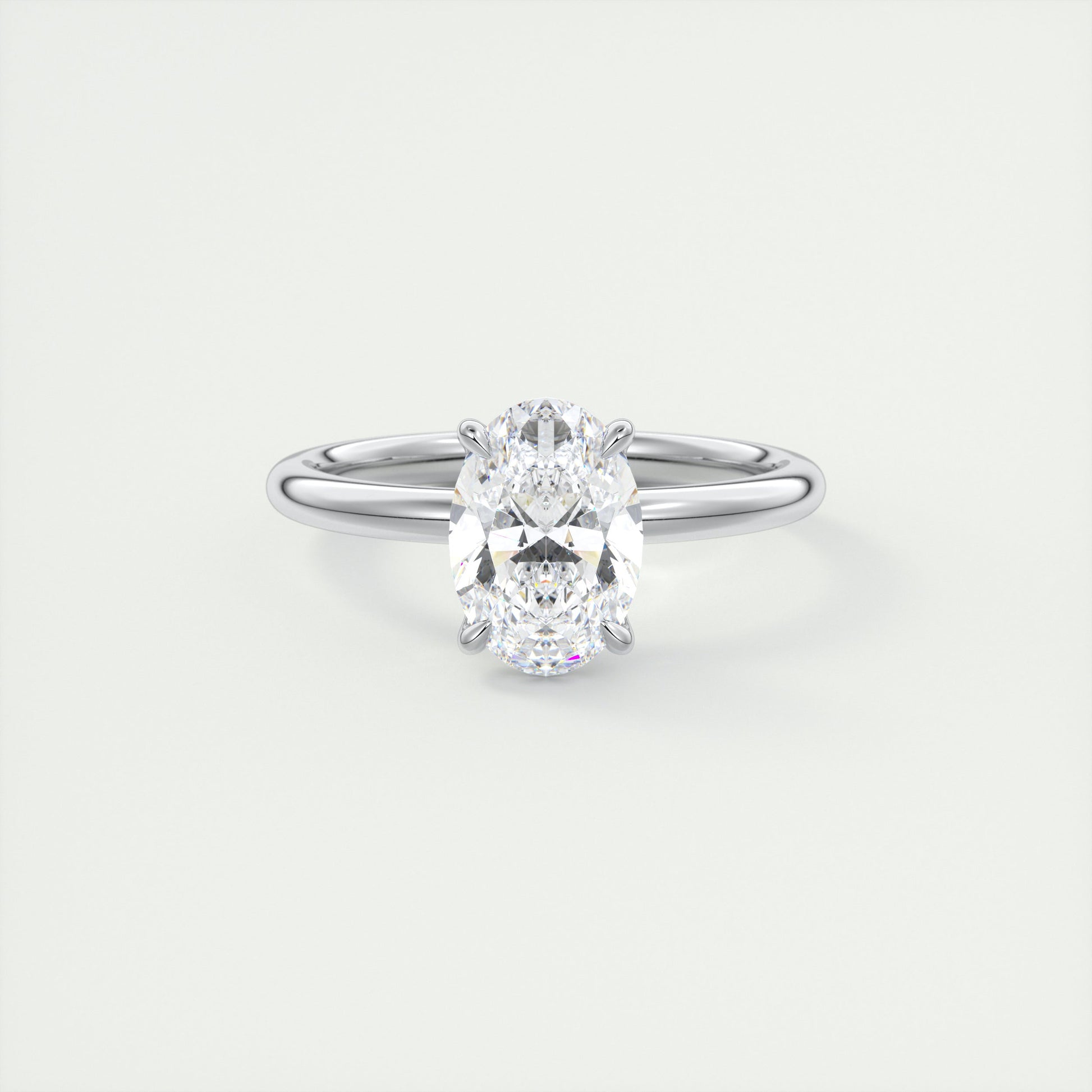 2 Carat Floral Oval Solitaire