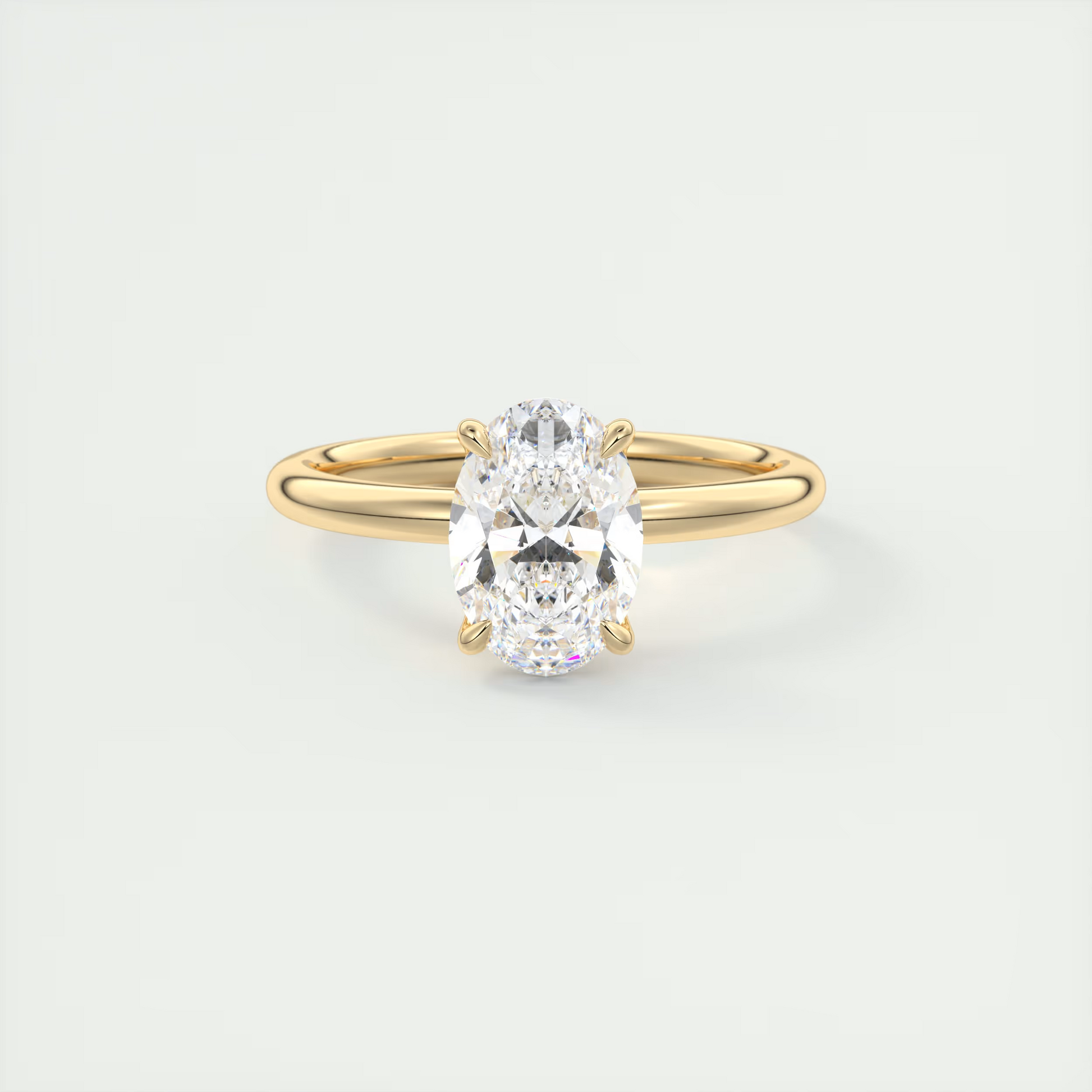 2 Carat Floral Oval Solitaire