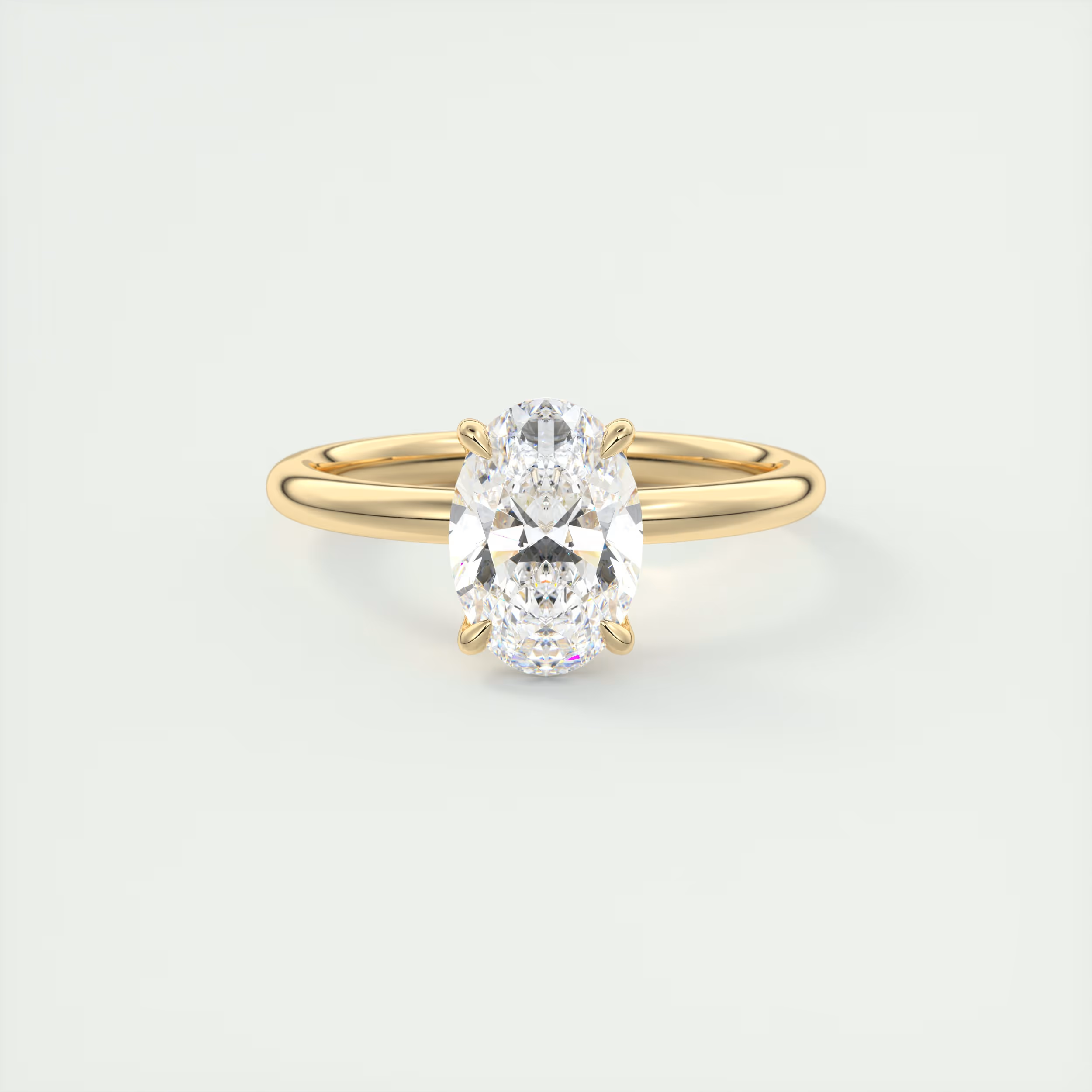 2 Carat Floral Oval Solitaire