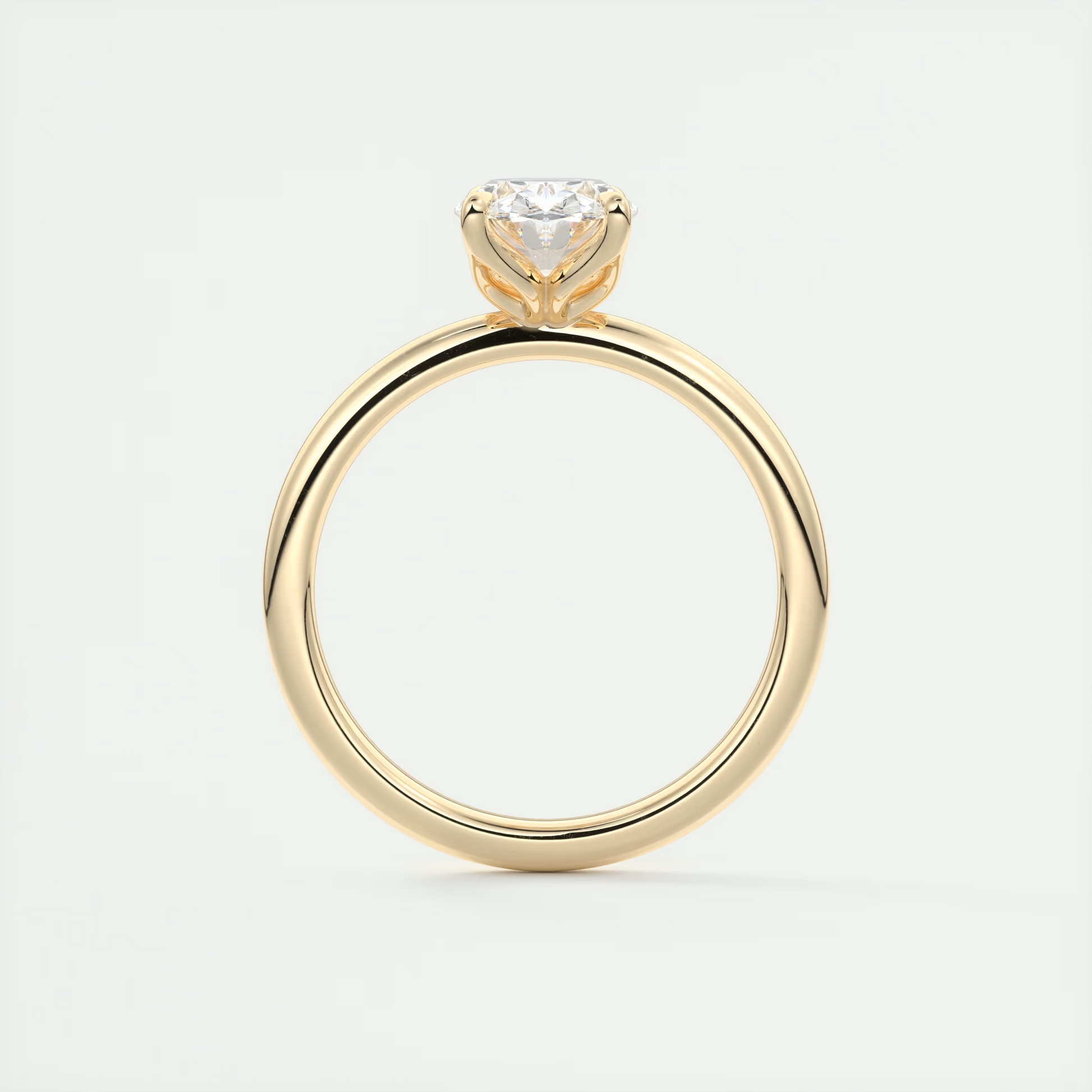 2 Carat Floral Oval Solitaire