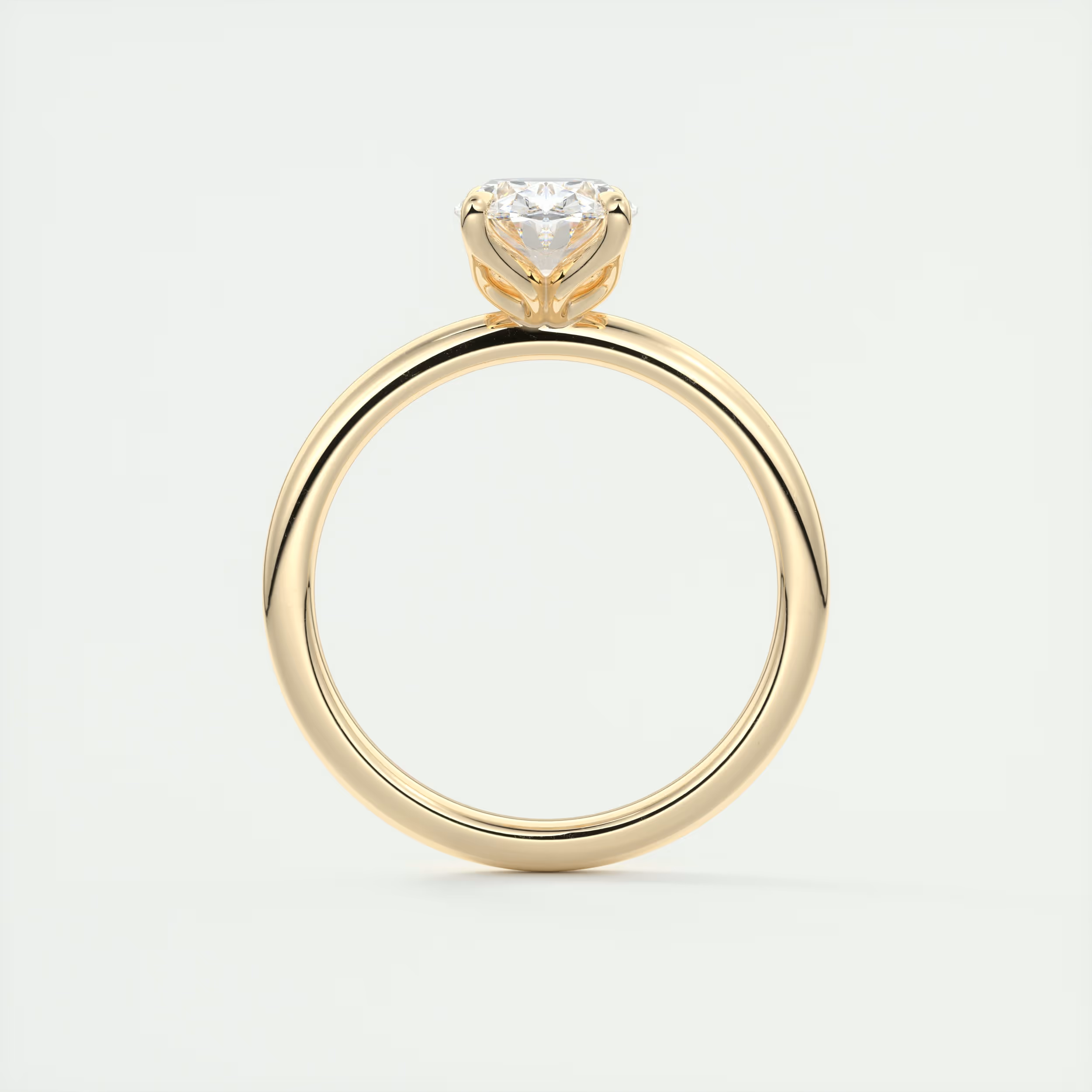 2 Carat Floral Oval Solitaire