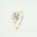 Geometry 2 Carat Asscher-Cut Trapezoid Three-Stone Diamond Ring