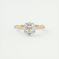 2 Carat Compass Point Pavé Asscher Solitaire