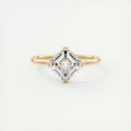 2 Carat Low Profile Kite Set Asscher Solitaire