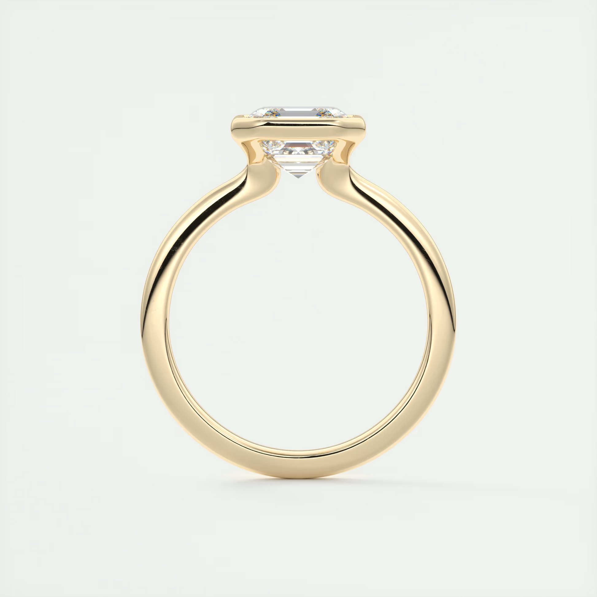2 Carat Flush Stacking Asscher Bezel Solitaire 2