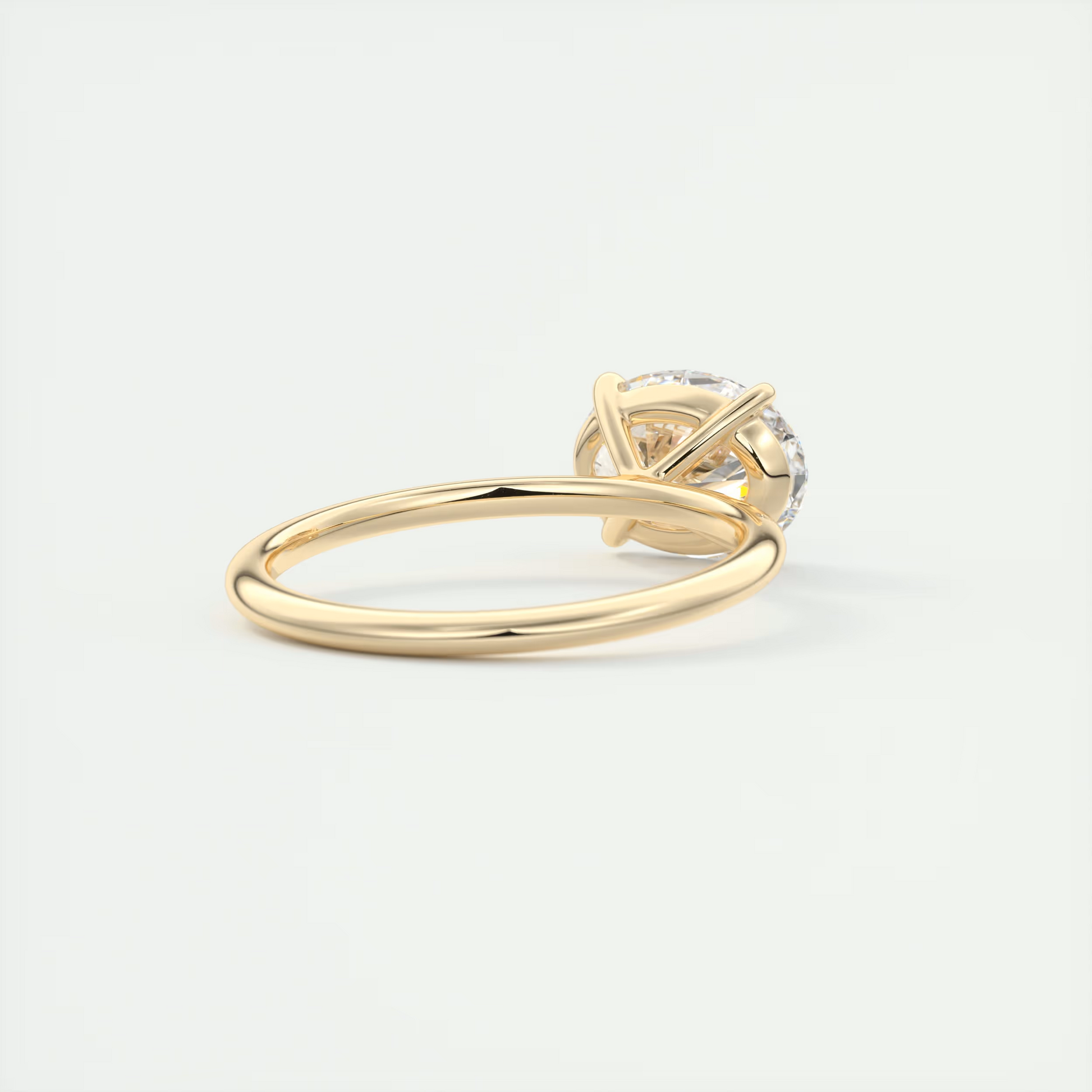 2 Carat East West Oval Solitaire