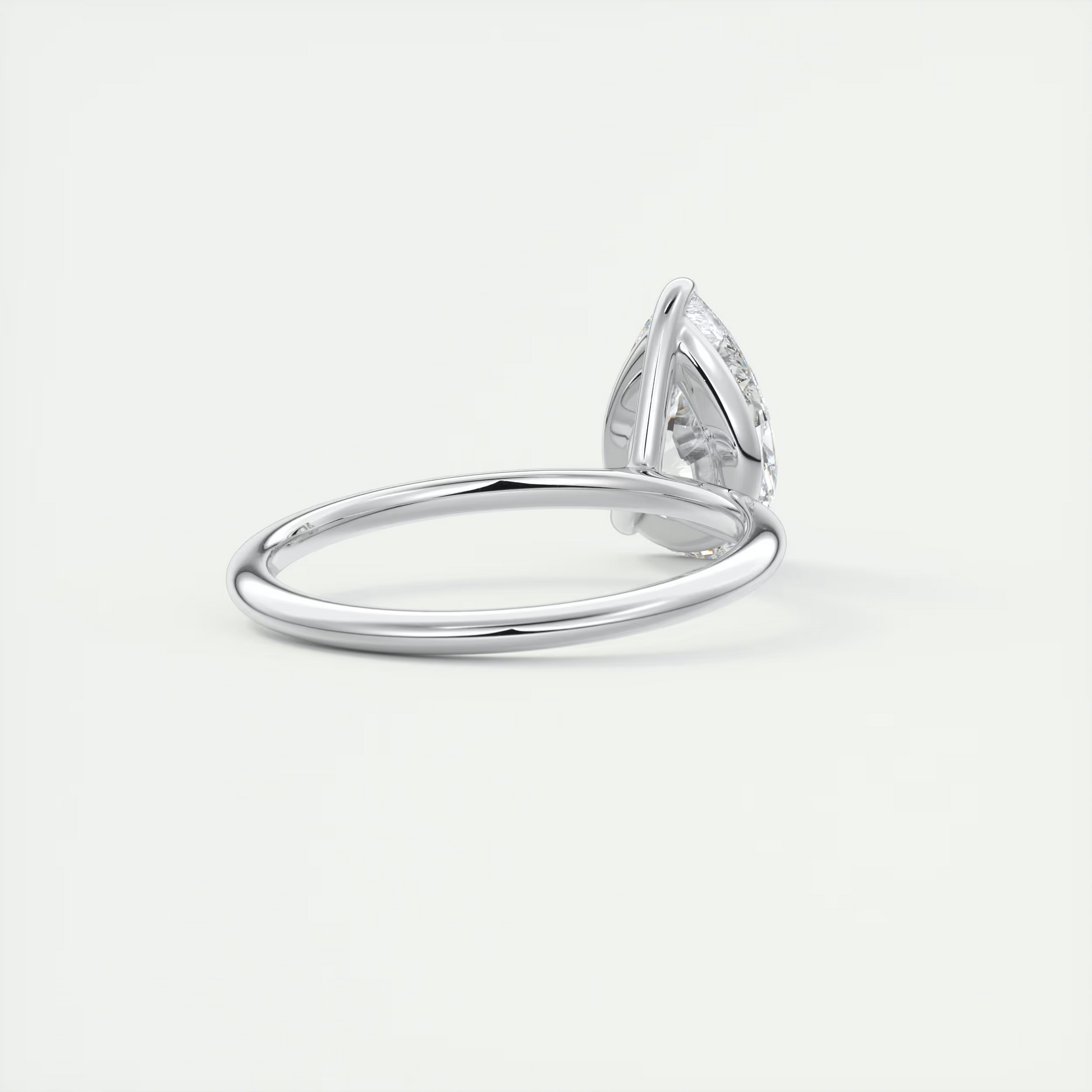 2 Carat Flush Stacking Pear Solitaire