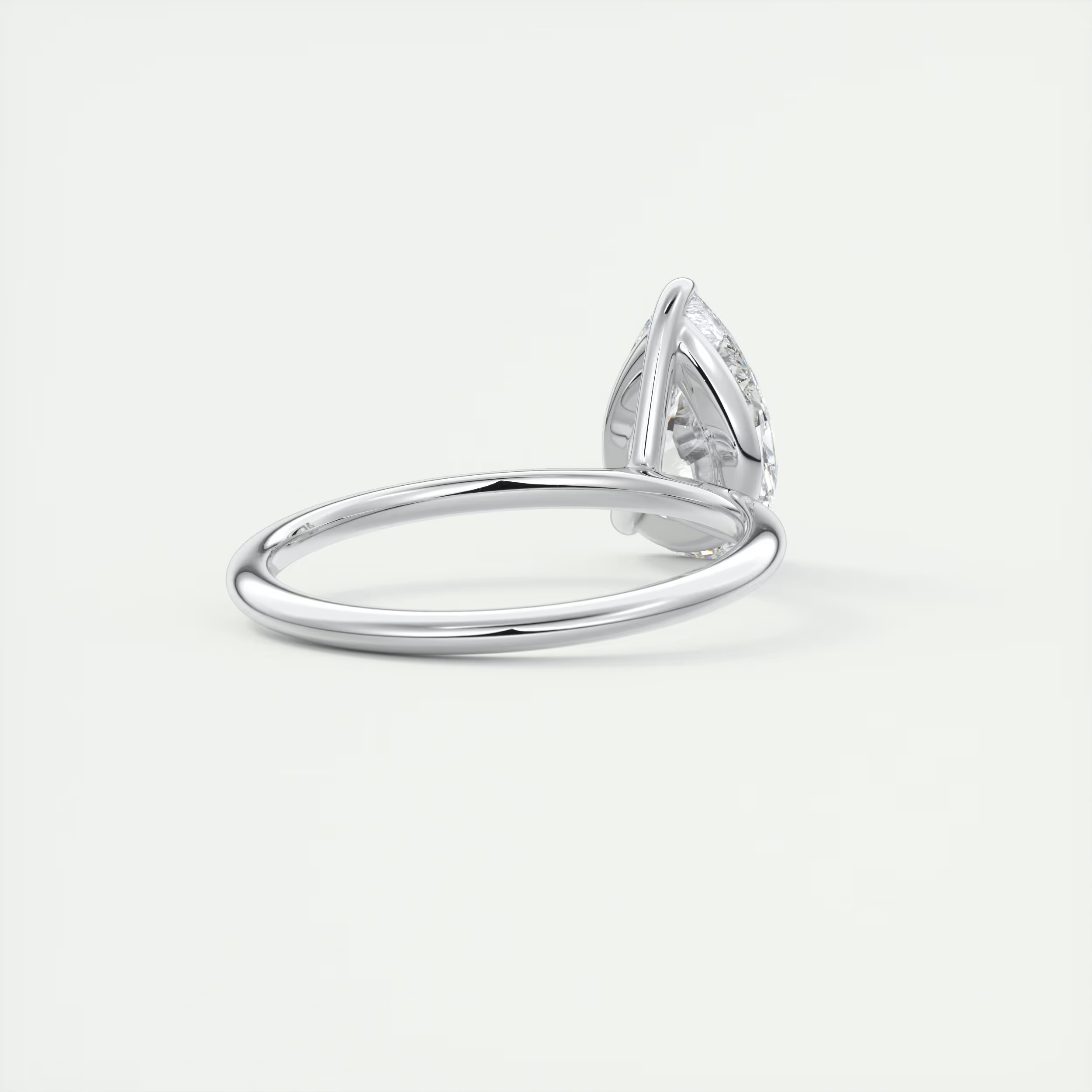 2 Carat Flush Stacking Pear Solitaire