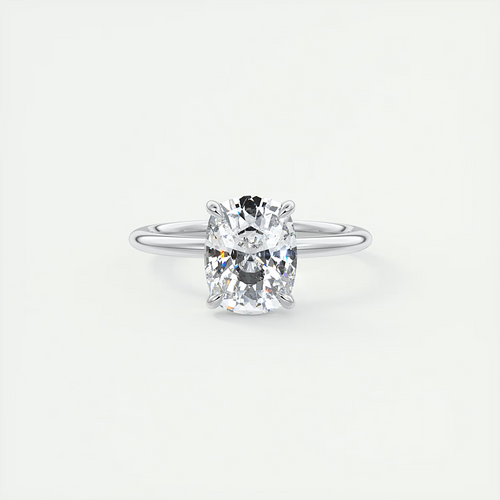 2 Carat Cushion Flush Stacking Solitaire