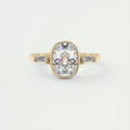 Elegance 2 Carat Oval & Baguette Three-Stone Engagement Ring