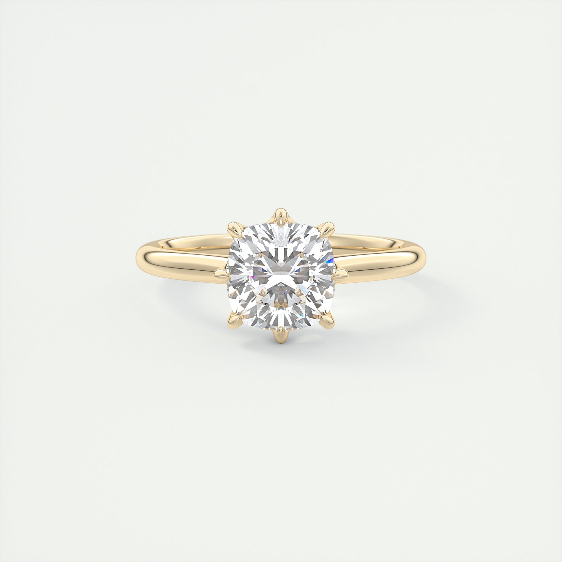 2 Carat Cushion Vintage Modern Solitaire