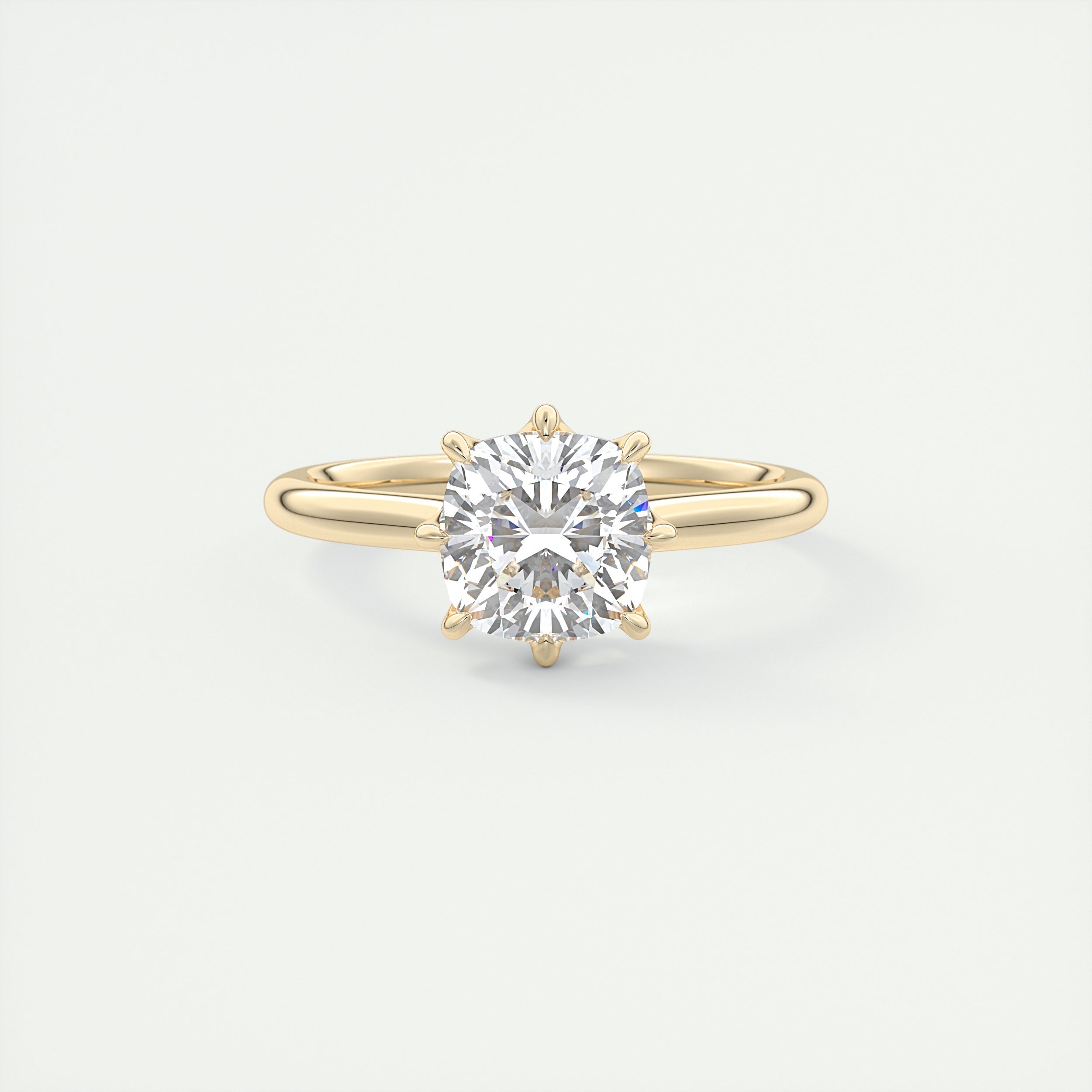 2 Carat Cushion Vintage Modern Solitaire