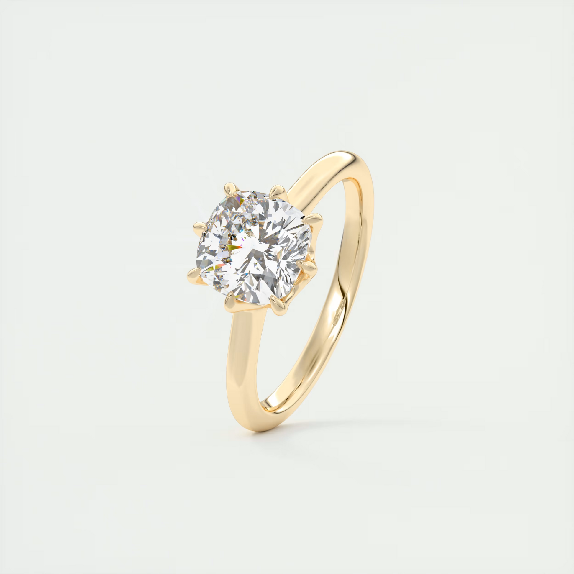 2 Carat Cushion Vintage Modern Solitaire