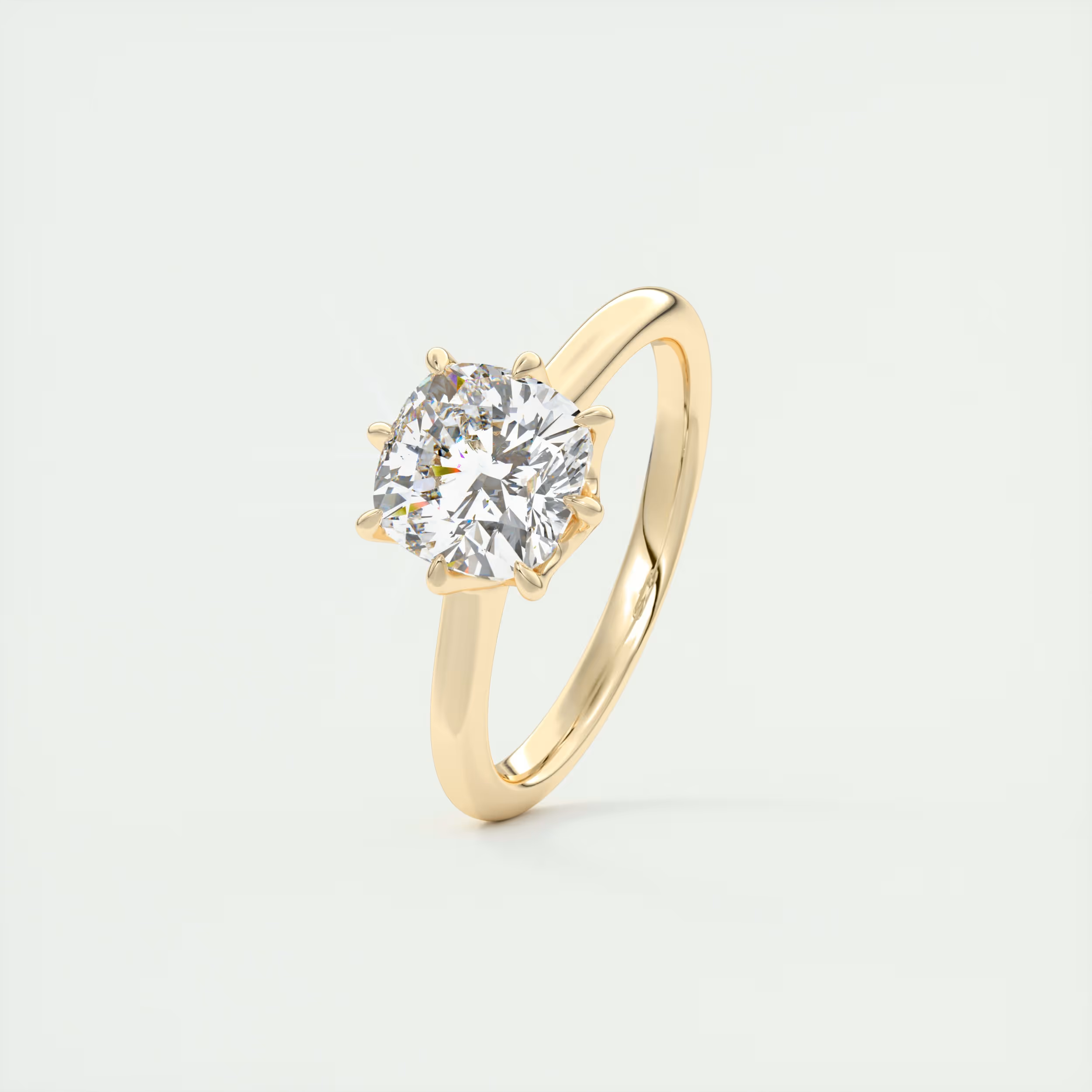 2 Carat Cushion Vintage Modern Solitaire