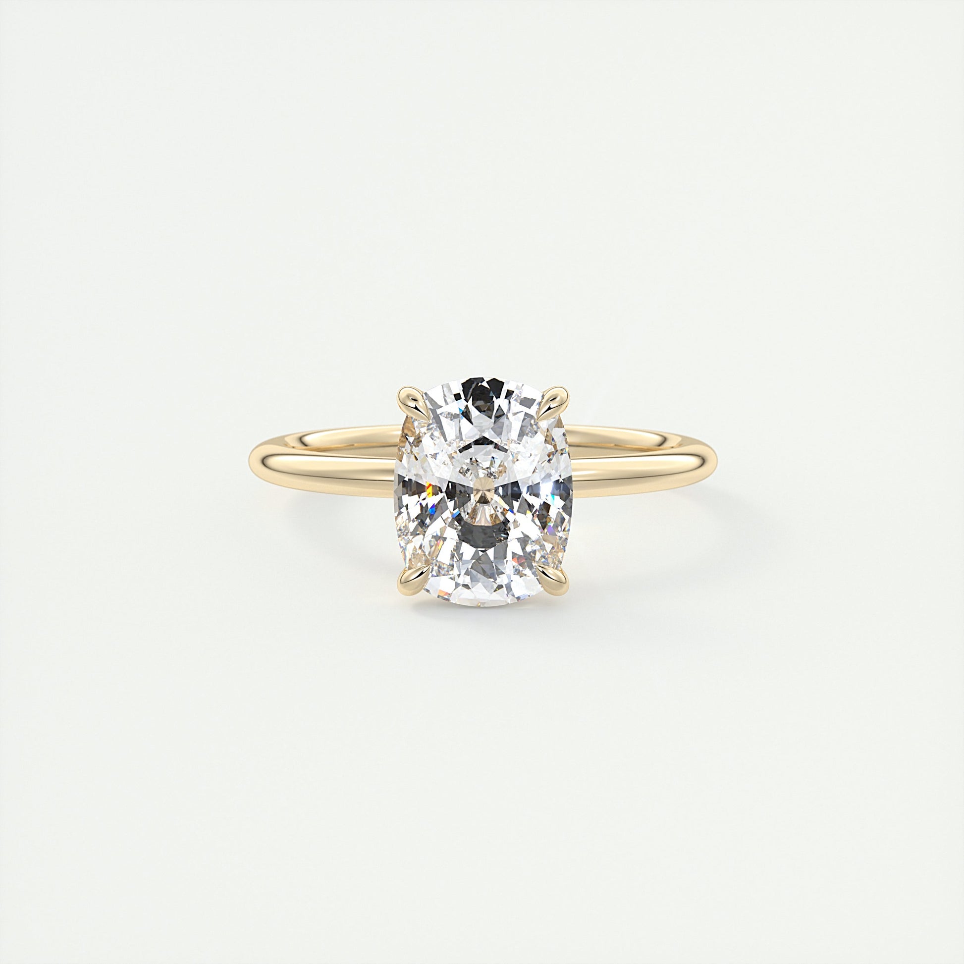 2 Carat Cushion Flush Stacking Solitaire